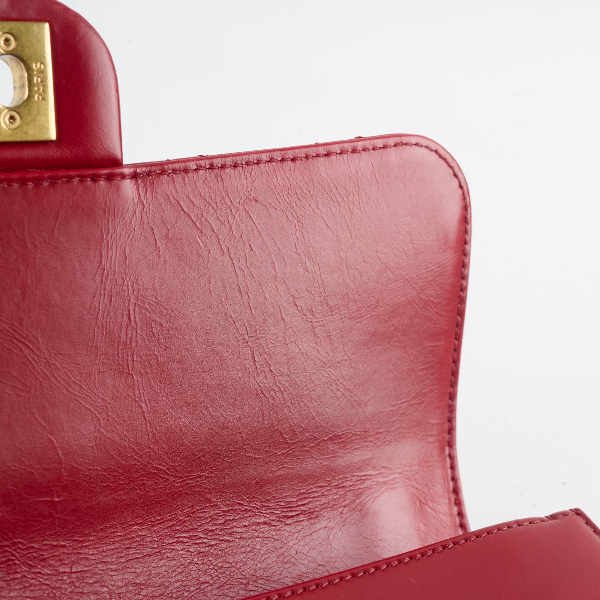 Chanel Classic Flap Bag in Seasonal Red Calfskin Leather - Perfect for Parties, Dates & Special Occasions