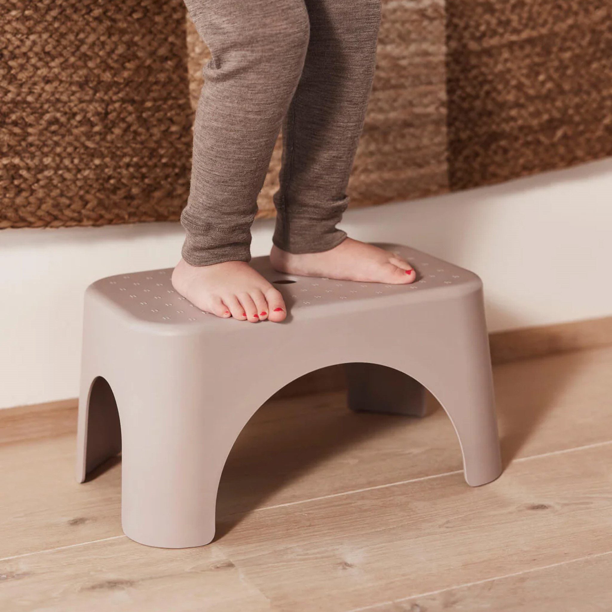 OYOY Rabbit Step Stool for Kids - Natural Clay Color Non-Slip Toddler Stool | Perfect for Bathroom, Kitchen, and Bedroom Use