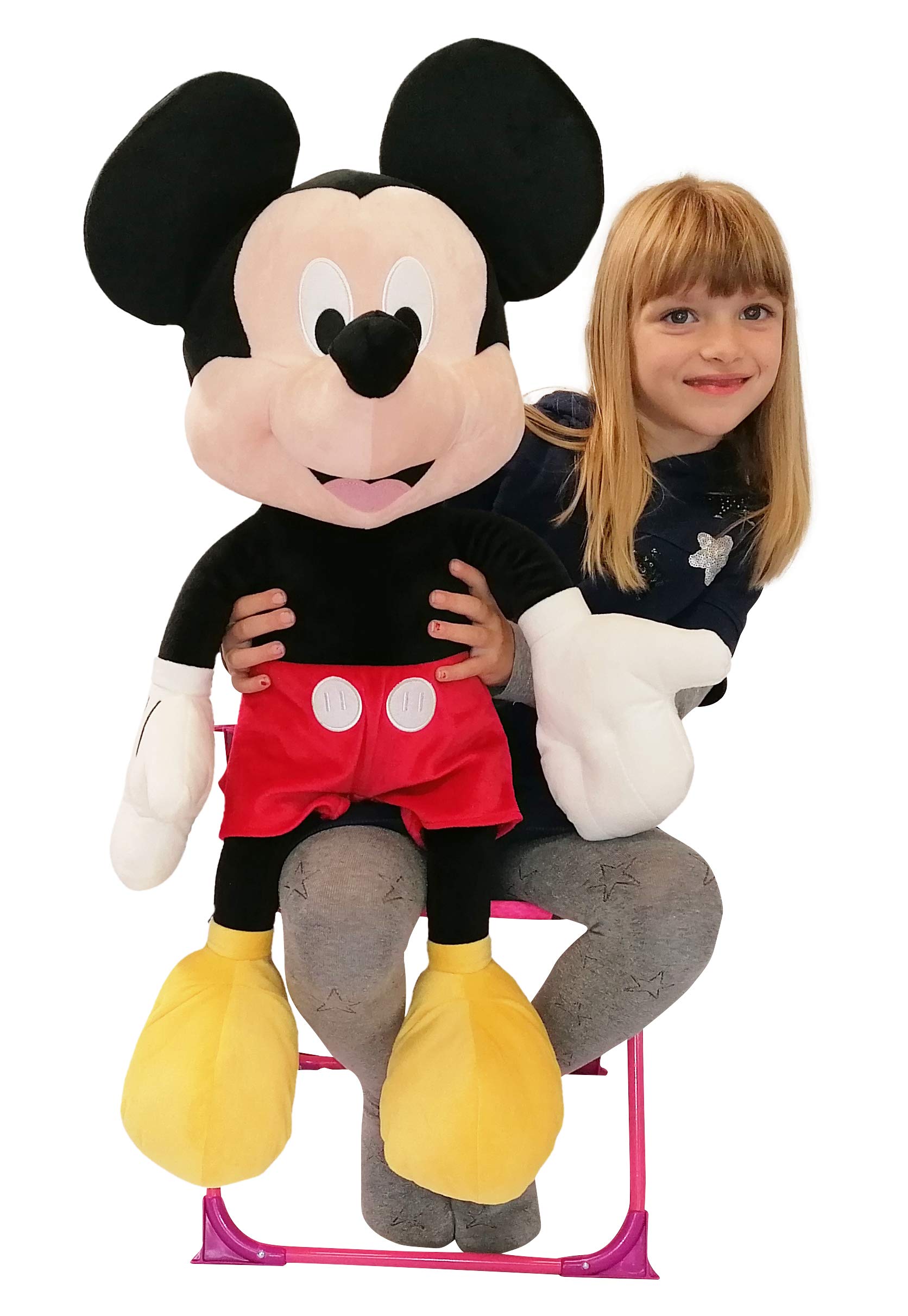 Soft and Cuddly Mickey Mouse Plush Toy - 80cm Large Stuffed Animal for Kids, Disney Gift for Boys & Girls - Perfect for Bedtime, Nursery Decor, and Disney Themed Parties