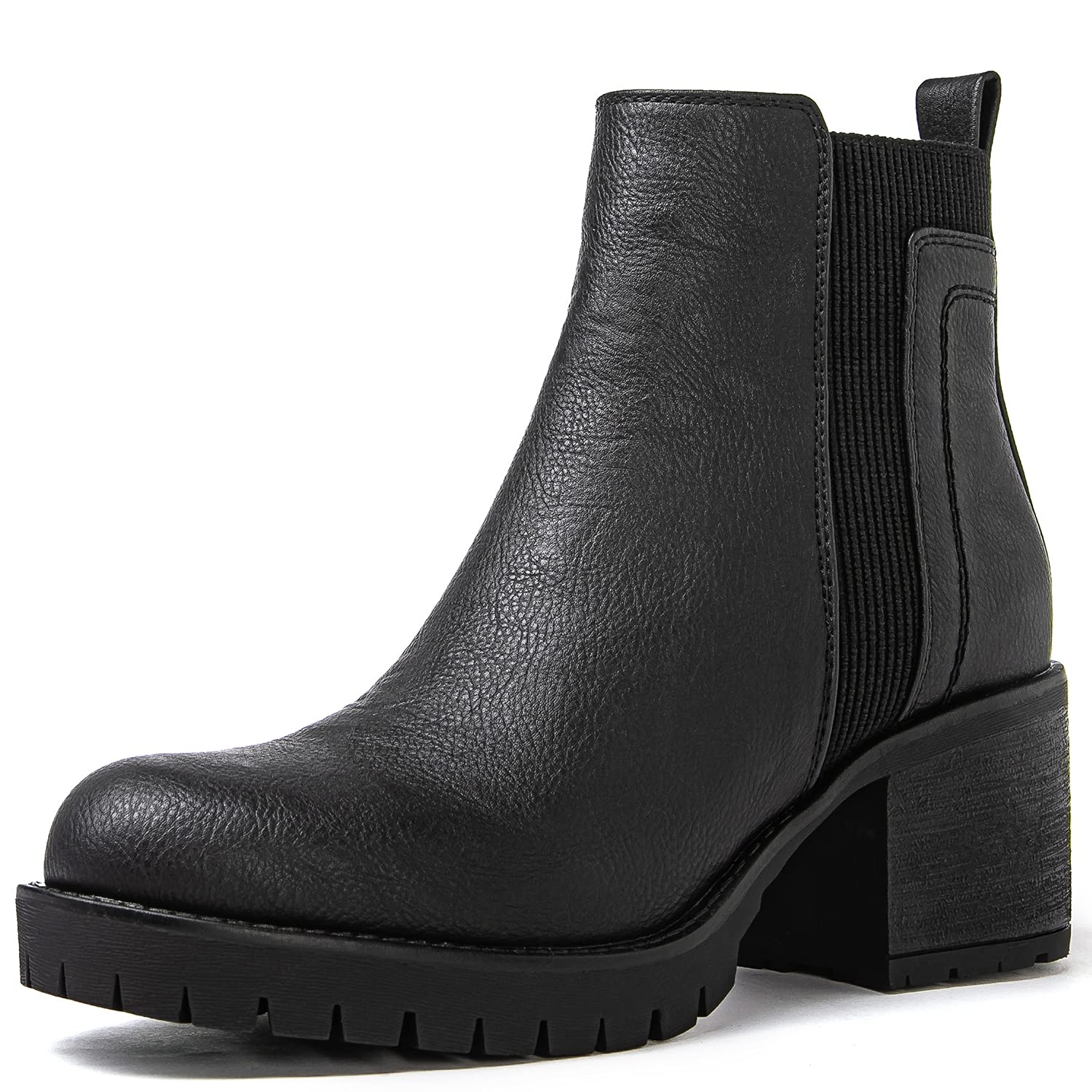 GLOBALWIN Women's Chelsea Boots with Lug Sole - Stylish & Comfortable Ankle Boots for Fall, Winter & Everyday Wear