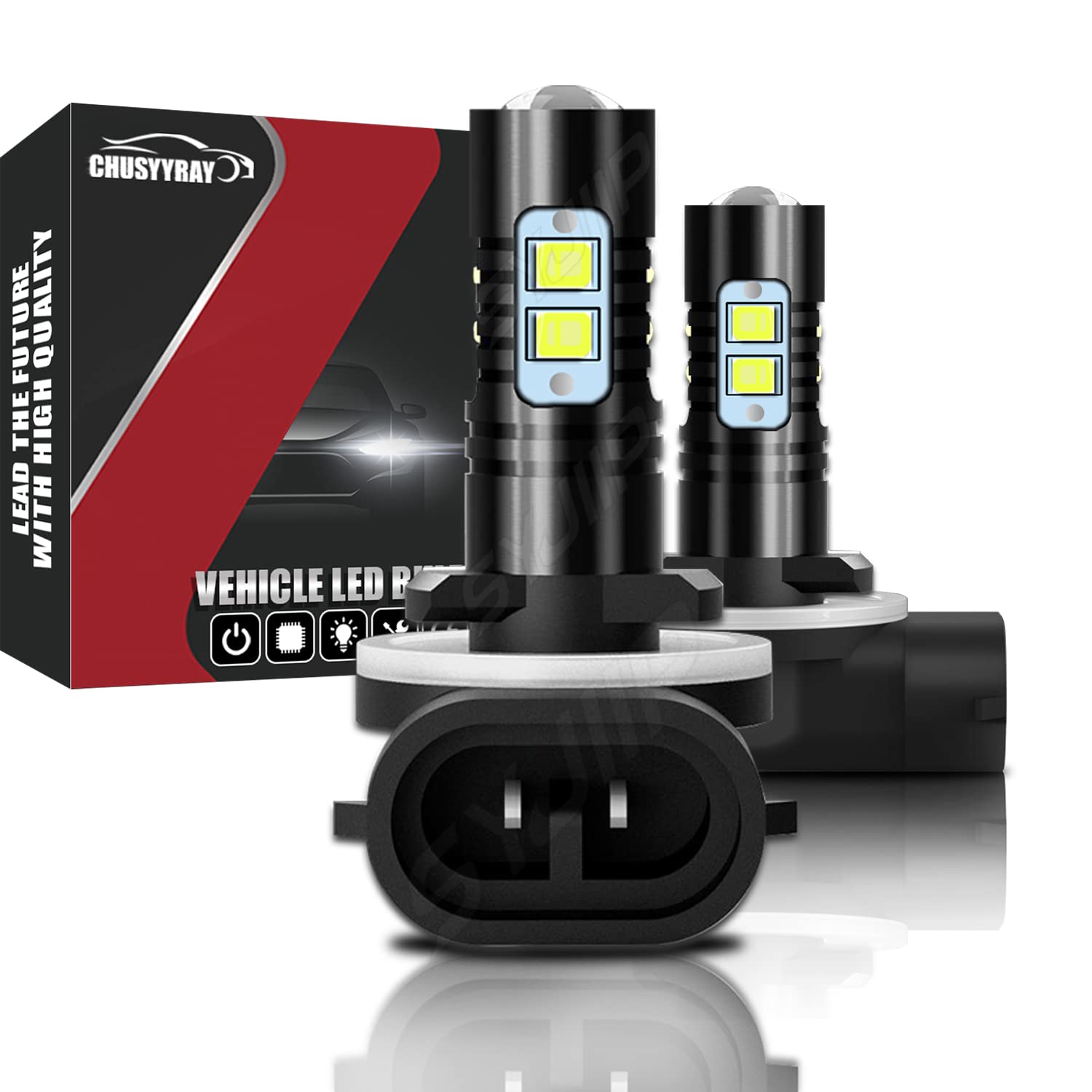 **Fit for John Deere Gator 590i S4 590M 625i 825i 855D LED Light Bulbs - AM144881 Replacement, 6000K White Super Bright, IP67 Waterproof, Plug and Play (Pack of 2) - Perfect for Off-Road, Hunting & Farm Work**