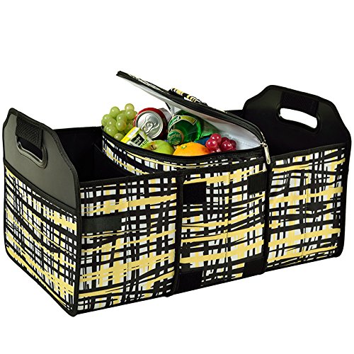 GameOver Original Folding Trunk Organizer with Built-in Cooler - Car Storage Organizer for Road Trips, Camping & Travel Accessories | Paris Design