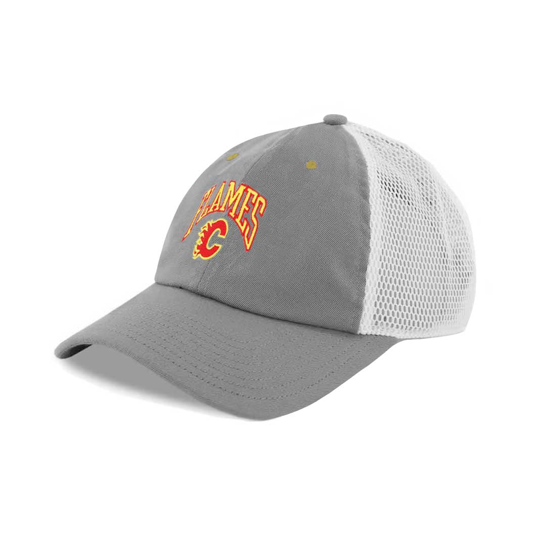 Adidas Calgary Flames Slouch Trucker Cap HY9044 A - NHL Hockey Fan Gear for Men & Women - Perfect for Games, Tailgating & Casual Wear