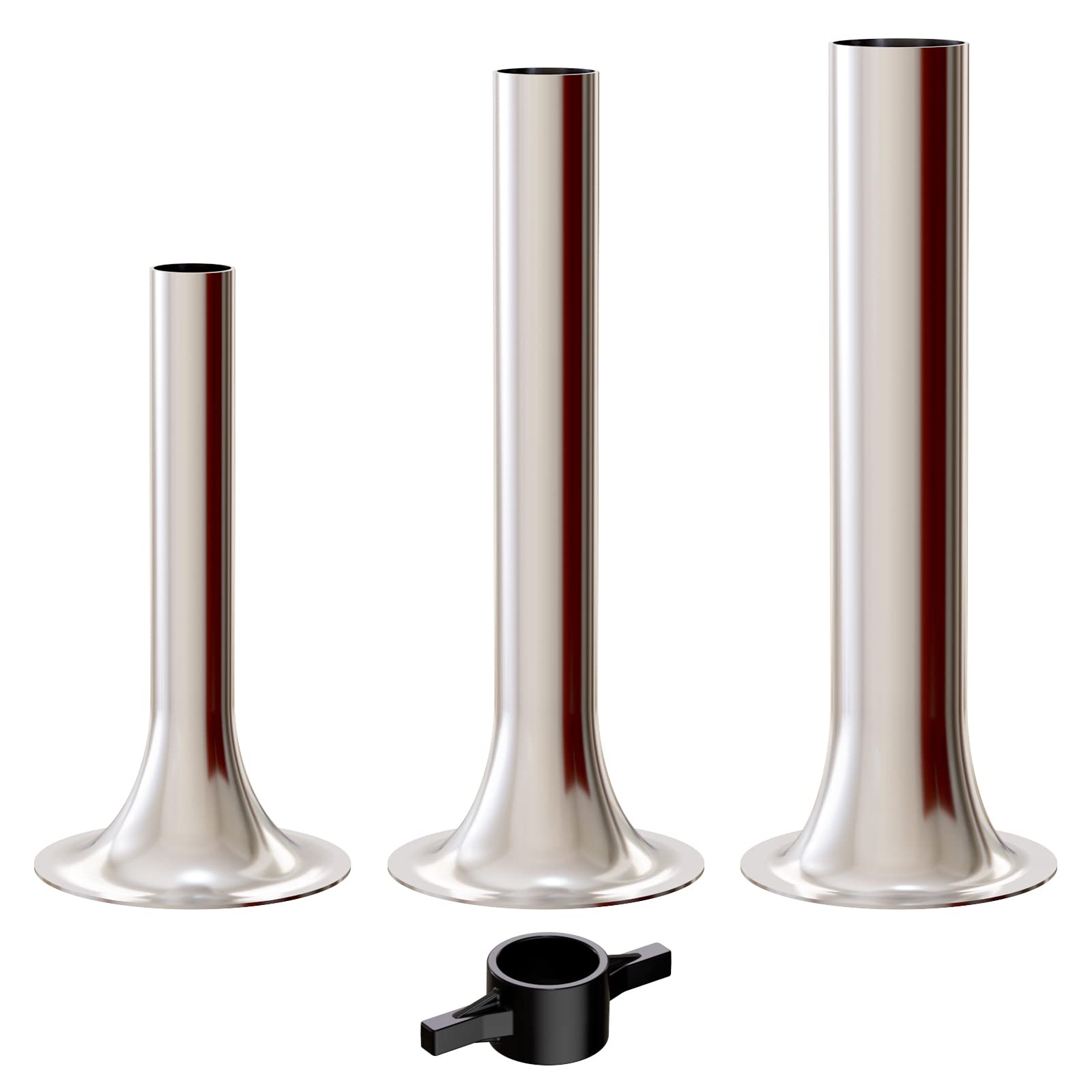 InnoMoon Sausage Stuffer Kit for Kitchenaid Stand Mixer - 3 Stainless Steel Stuffing Tubes & Retainer Ring - Compatible with KitchenAid Food Grinder Attachment - Perfect for Homemade Sausages, Ground Meat & Food Processing