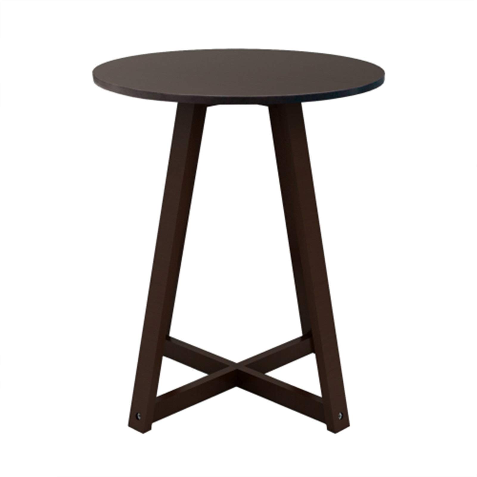 Modern Brown Small Coffee Table with L-Shaped Legs - Nightstand, Bedside Table, Living Room Accent Furniture for Bedroom, Office & Dorm