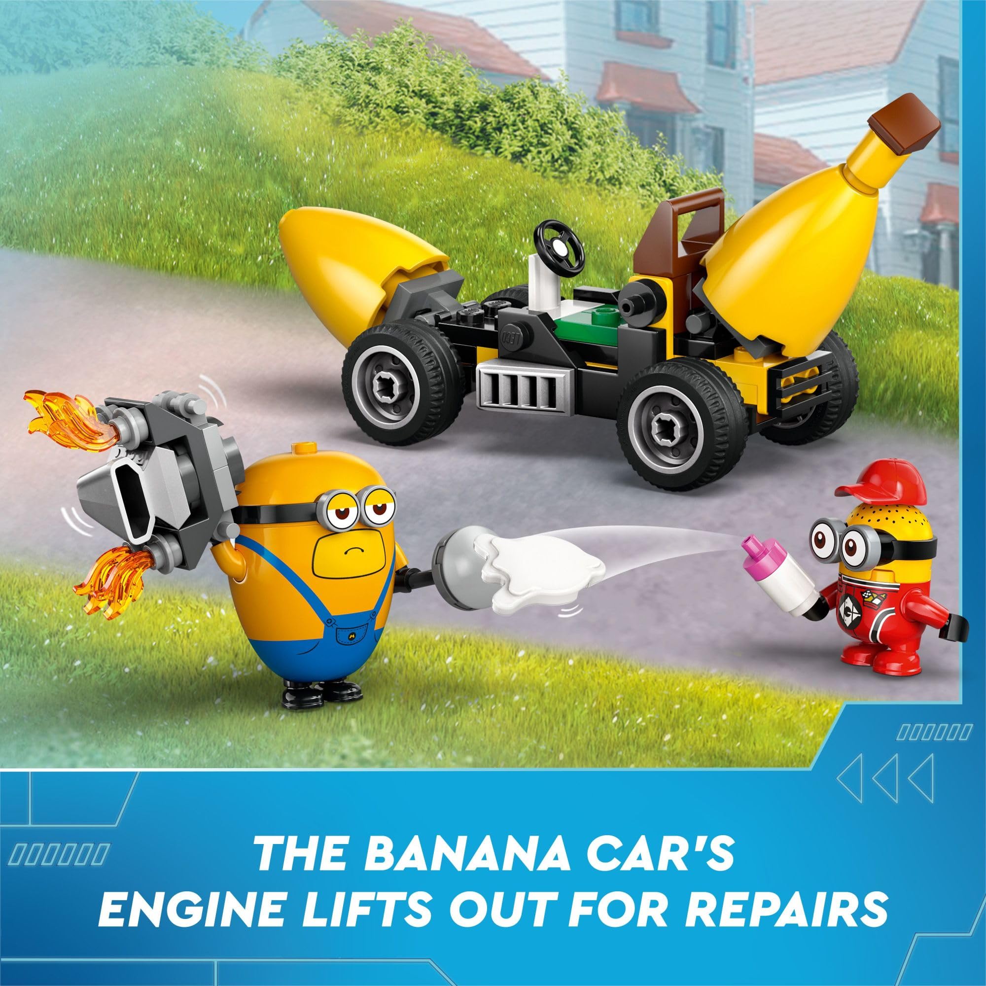 LEGO Despicable Me 4 Minions and Banana Car Building Toy Set (75580) - Creative Construction Playset for Kids Ages 6+, Perfect Gift for Boys & Girls - Fun Minion-Themed Building Experience for Playtime & Collectors