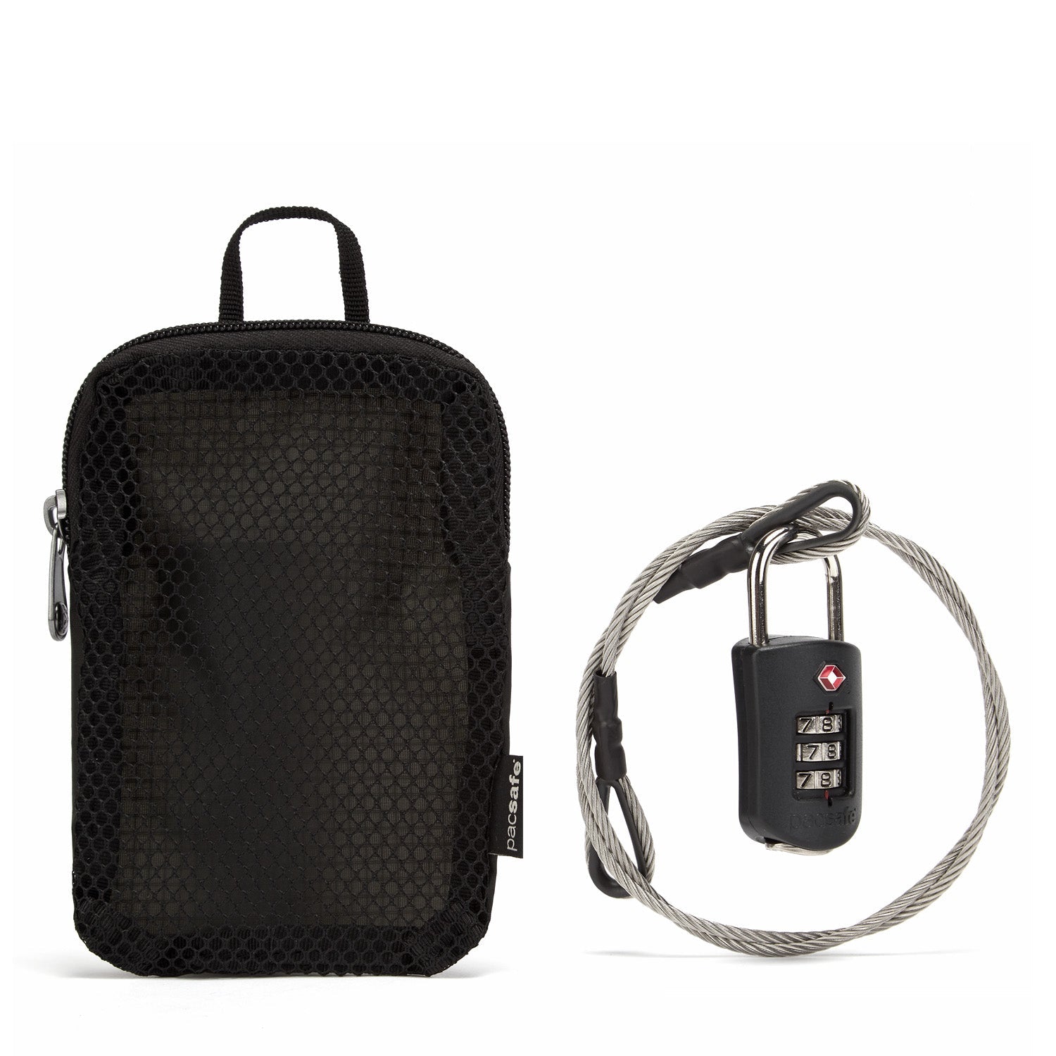 Pacsafe Prosafe 1000 Anti-Theft Combination Lock with 4ft Steel Security Cable - Secure Luggage, Backpacks & Gym Bags During Travel & Outdoor Activities