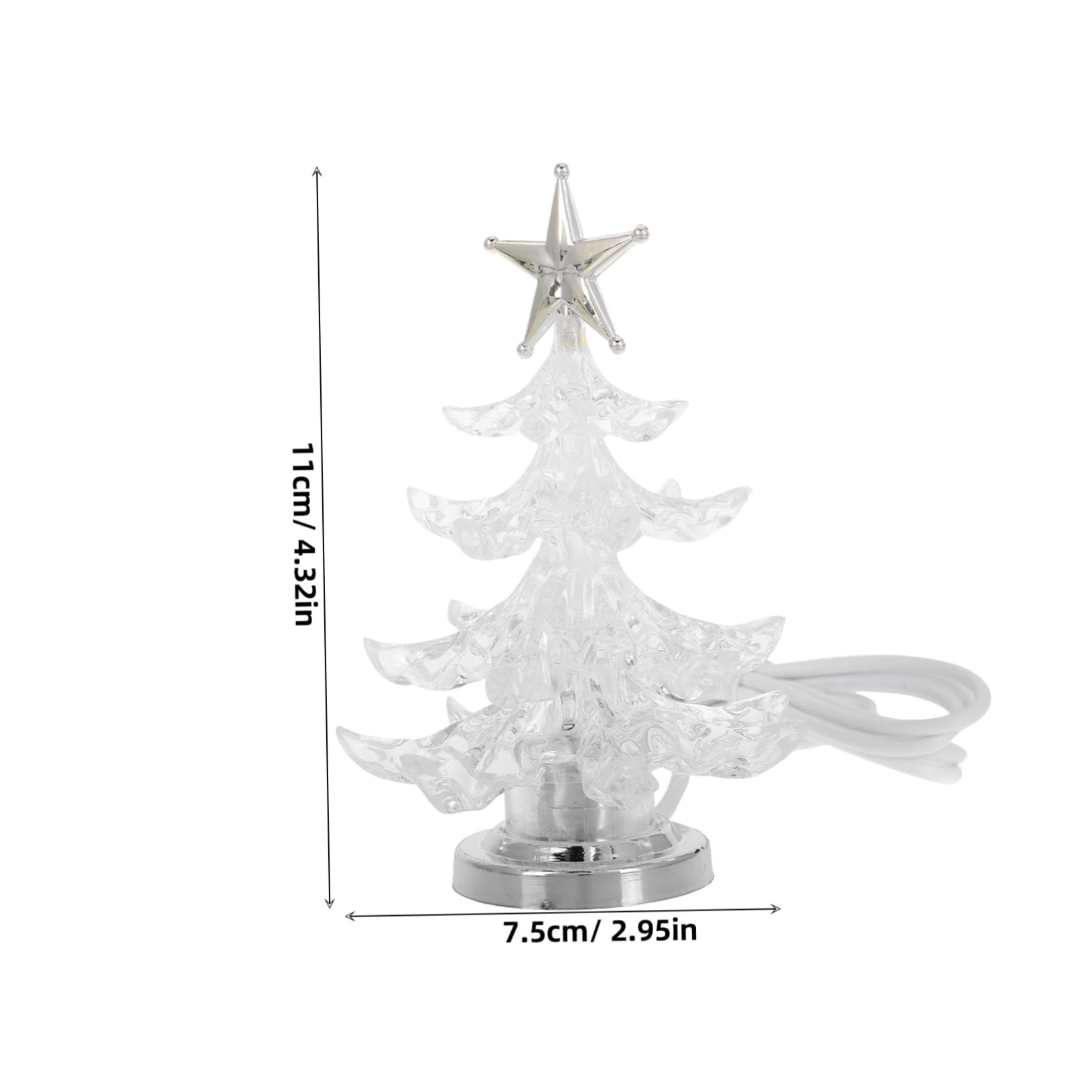 STOBAZA 8-Pack Mini Christmas Tree LED Night Lights - Acrylic Table Lamp for Desk, Bedroom, Holiday Decor - Perfect for Xmas, Parties, Gifts & Home Ambiance