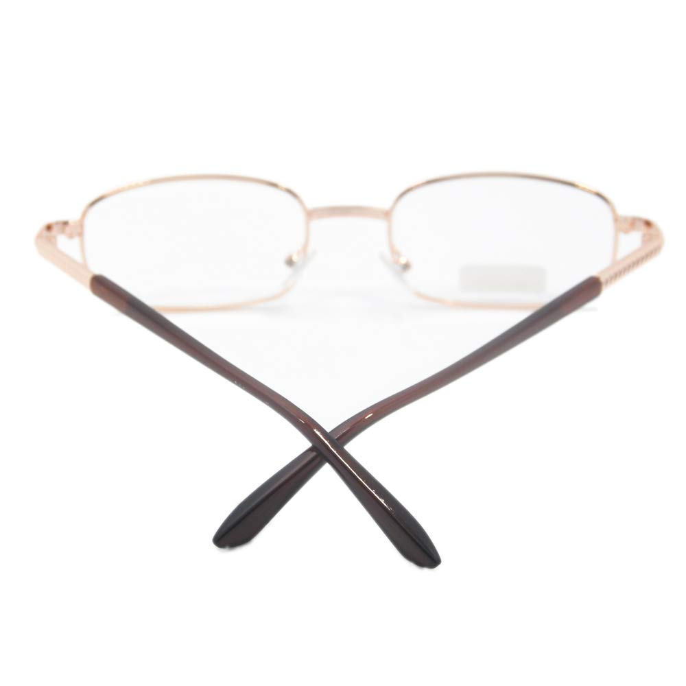 Classic Metal Frame Reading Glasses for Men & Women - +0.50 to +6.00 Strength (QS8031) | Lightweight & Durable Eyewear for Reading, Office Work & Daily Use