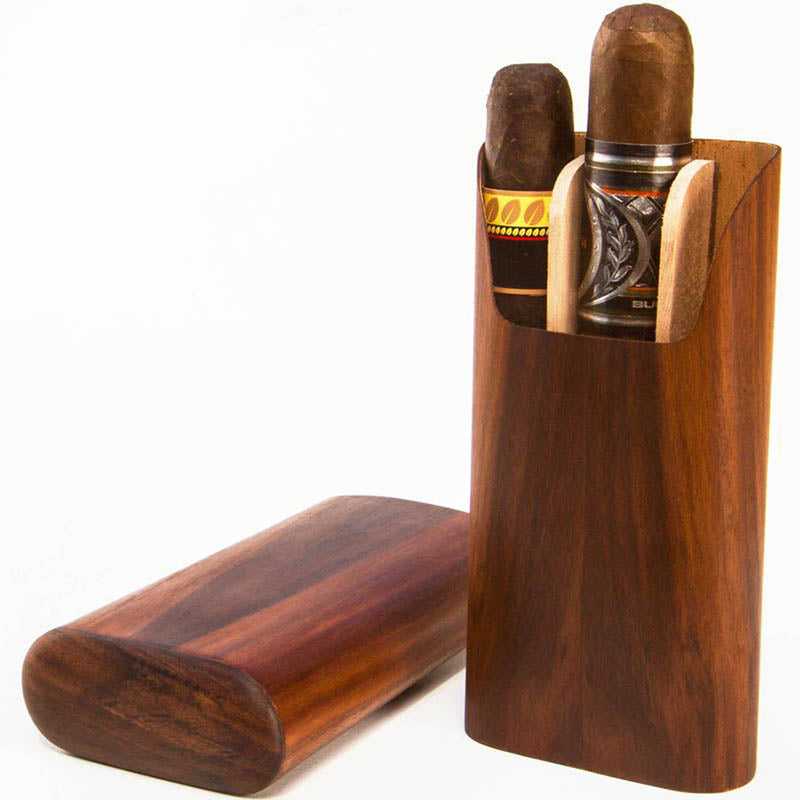 Premium Exotic Rosewood Cigar Case - Handcrafted Travel Humidor for Cigars - Perfect Gift for Cigar Lovers & Collectors | Use at Home, Office, or Travel
