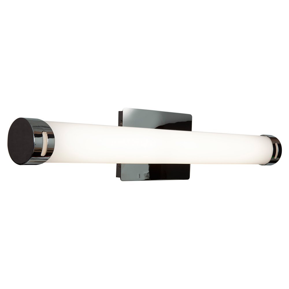 Chic LED Bathroom Vanity Light - 24-Inch Width with Opal Glass Shade, Chrome Finish, Modern Lighting for Bathroom Mirror (Model: HI 70038LED-CH/OPL) | Perfect for Bathroom Makeover, Spa-Like Ambiance & Contemporary Home Decor