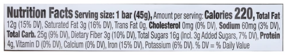 LaraBar Chocolate Chip Cookie Dough Protein Bar - 1.6oz (16 Count) | Gluten Free, Vegan Snacks for Energy & On-the-Go Healthy Breakfast | Perfect for Hiking, Workouts & Office Snacking