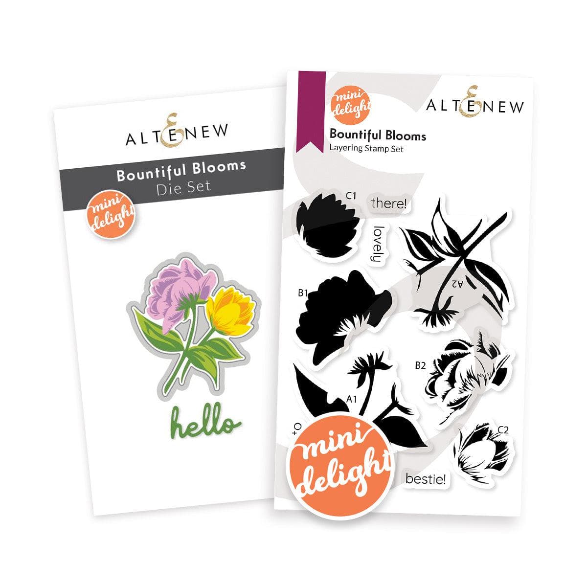 Mini Delight: Bountiful Blooms Stamp & Die Set for Card Making, Scrapbooking & DIY Crafts - Perfect for Handmade Greeting Cards, Wedding Invitations & Paper Crafts