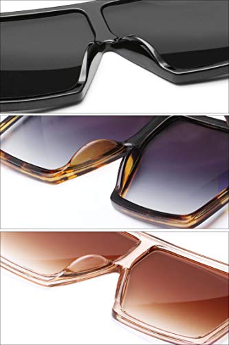 Stylish Set of 2 Oversized Sunglasses for Women & Men - UV Protection Fashion Shades - Perfect for Beach, Driving & Outdoor Activities