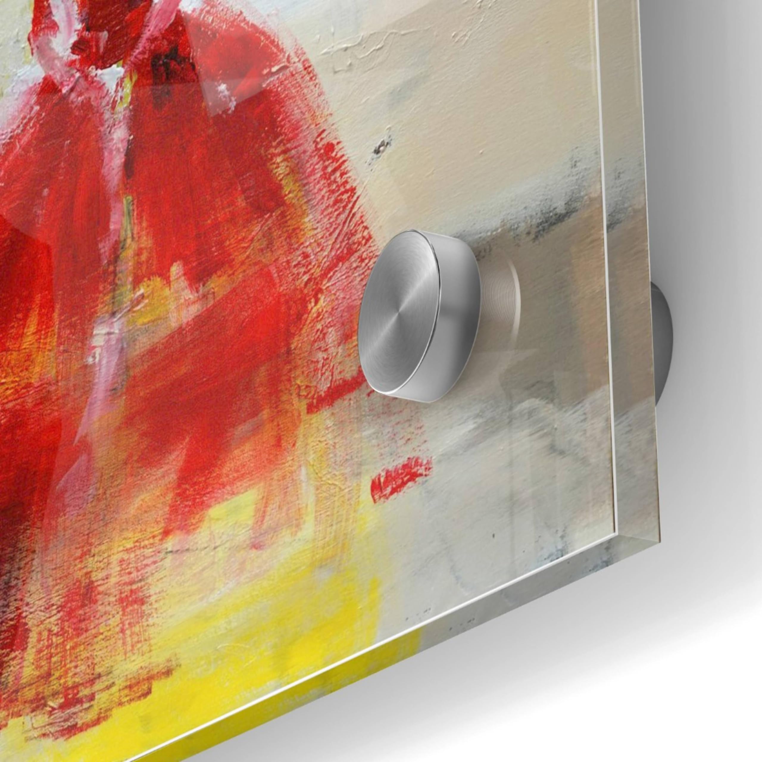 Epic 'Masquerade' Acrylic Glass Wall Art by Oscar Alvarez Pardo - 24x24 Inches Modern Home Decor for Living Room, Bedroom & Office