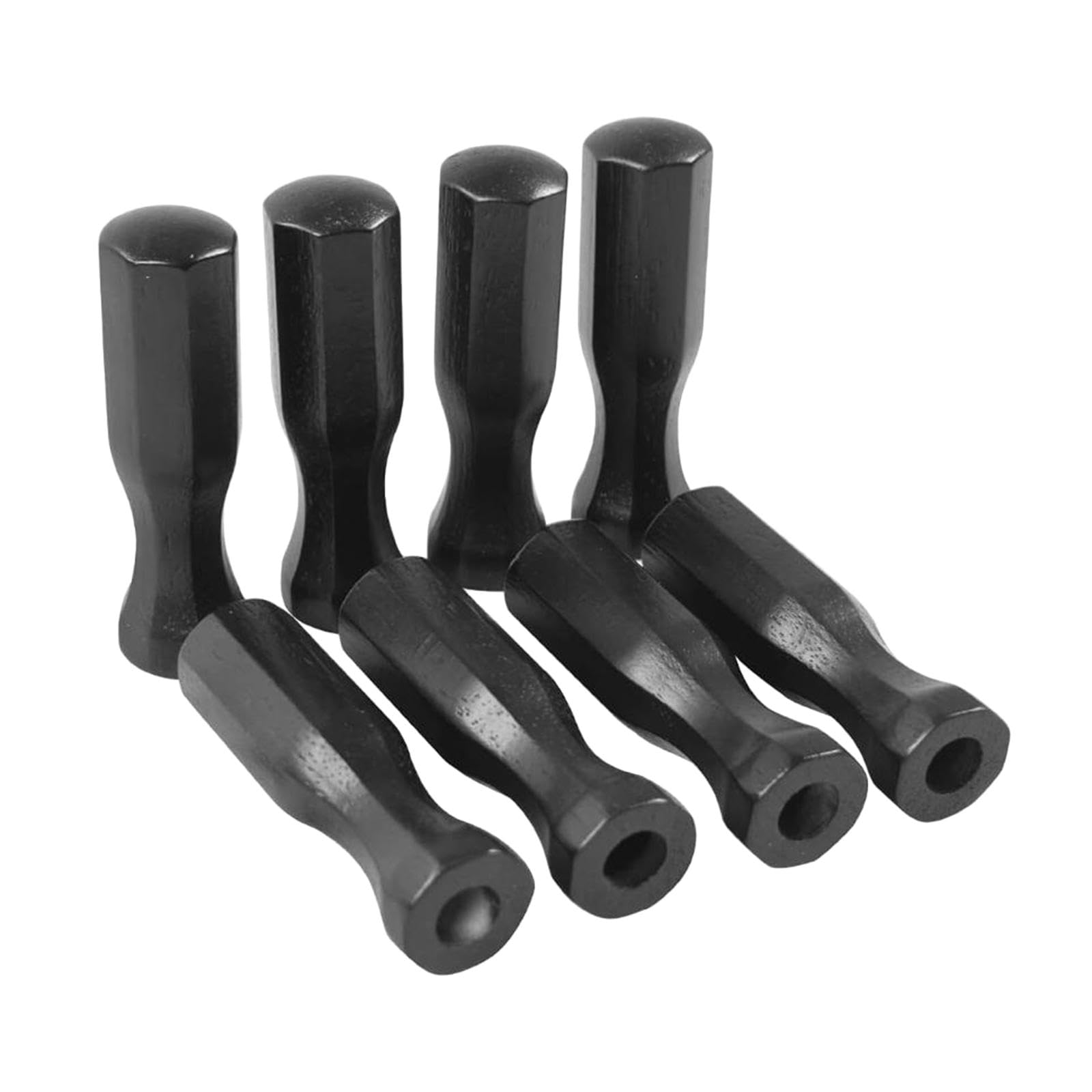 8X Premium Wooden Foosball Table Handles - Replacement Soccer Table Grip Accessories for Kids & Adults - Perfect for Indoor Game Rooms, Bars, and Family Entertainment (Black)