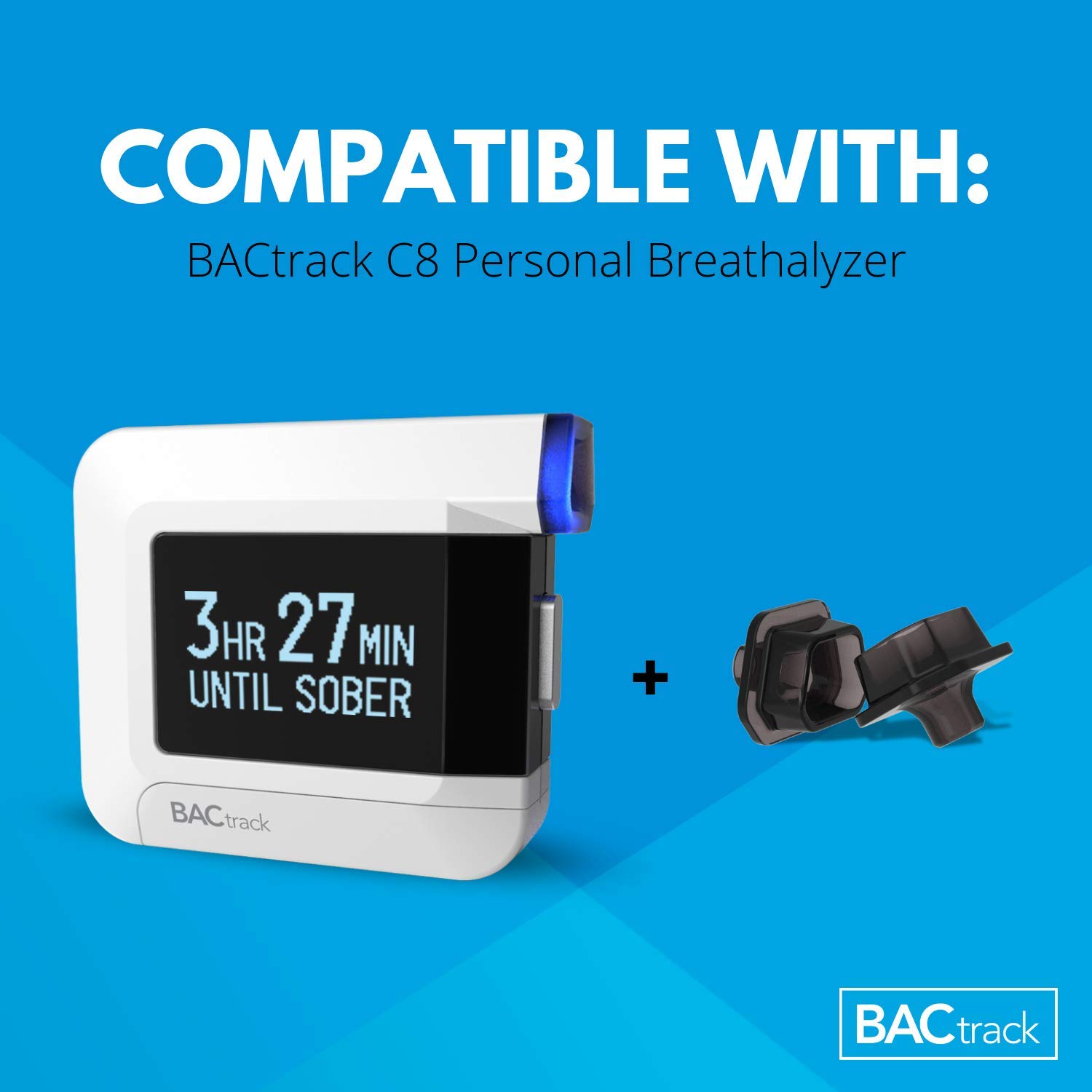 BACtrack C-Series Breathalyzer Mouthpieces (50 Pack) - Compatible with BACtrack C6 & C8 Alcohol Testers | Disposable Mouthpieces for Personal & Professional Use | Workplace Testing, Law Enforcement & Home Safety