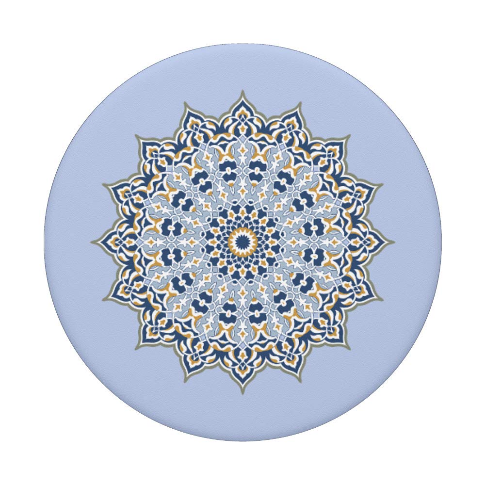 Pastel Purple Blue Arabesque Mandala Artistic PopGrip - Swappable Phone & Tablet Grip for Stylish Protection, Perfect for Daily Use, Travel, and Creative Expression