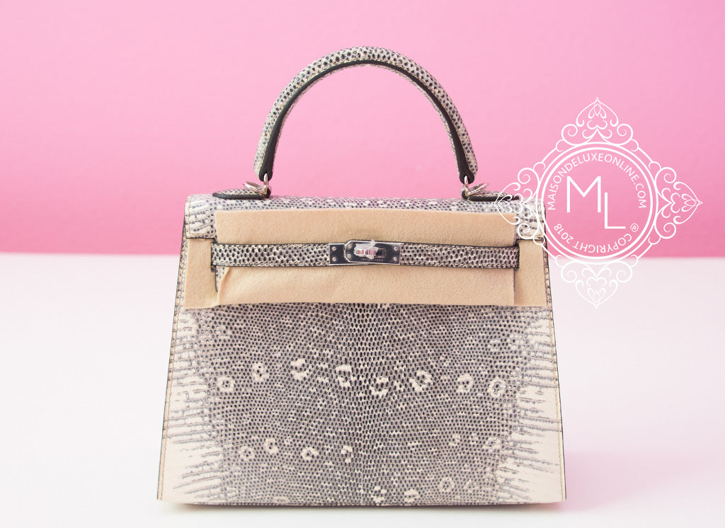 Authentic Hermes Ombre Lizard Sellier Kelly 25 Handbag - Luxury Leather Shoulder Bag for Women | Perfect for Business Meetings, Date Nights & Special Occasions