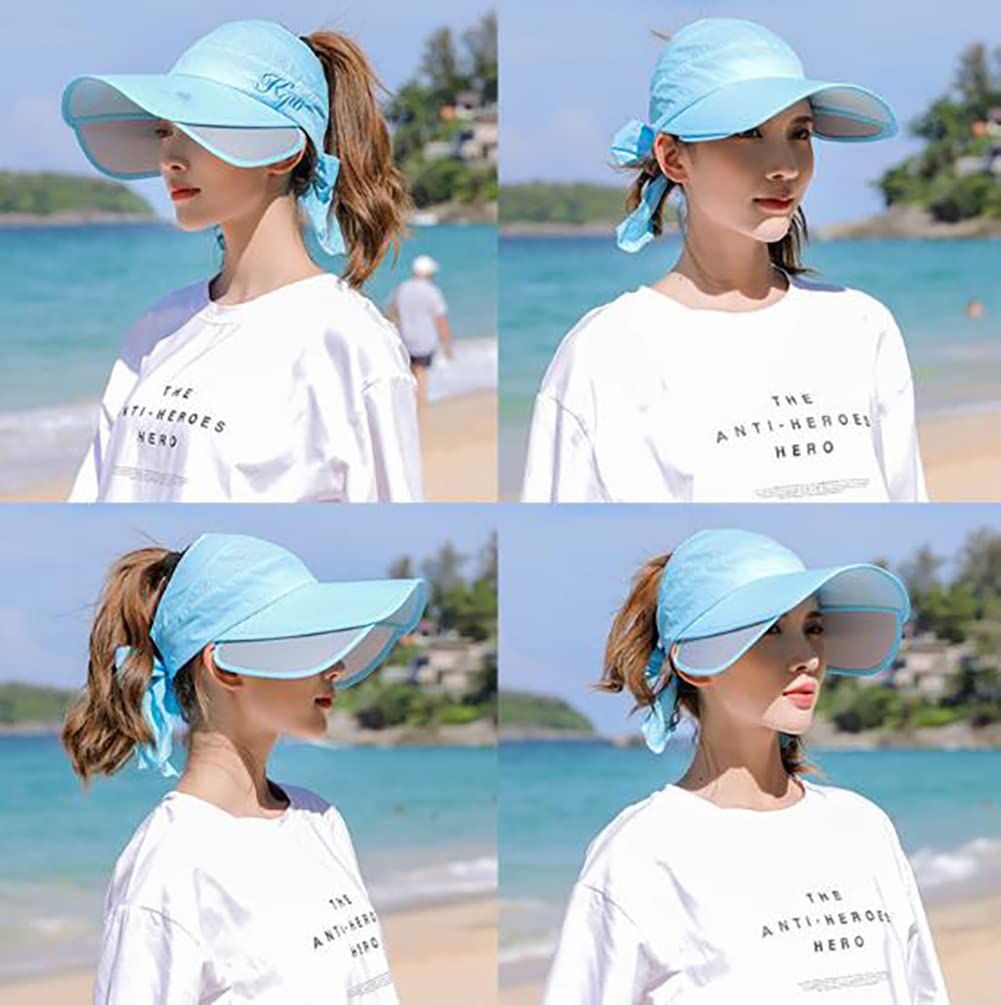 Adjustable Summer Sun Visor Hat for Golf, Tennis & Running - Retractable Brim UV Protection Cap for Outdoor Sports & Beach Activities