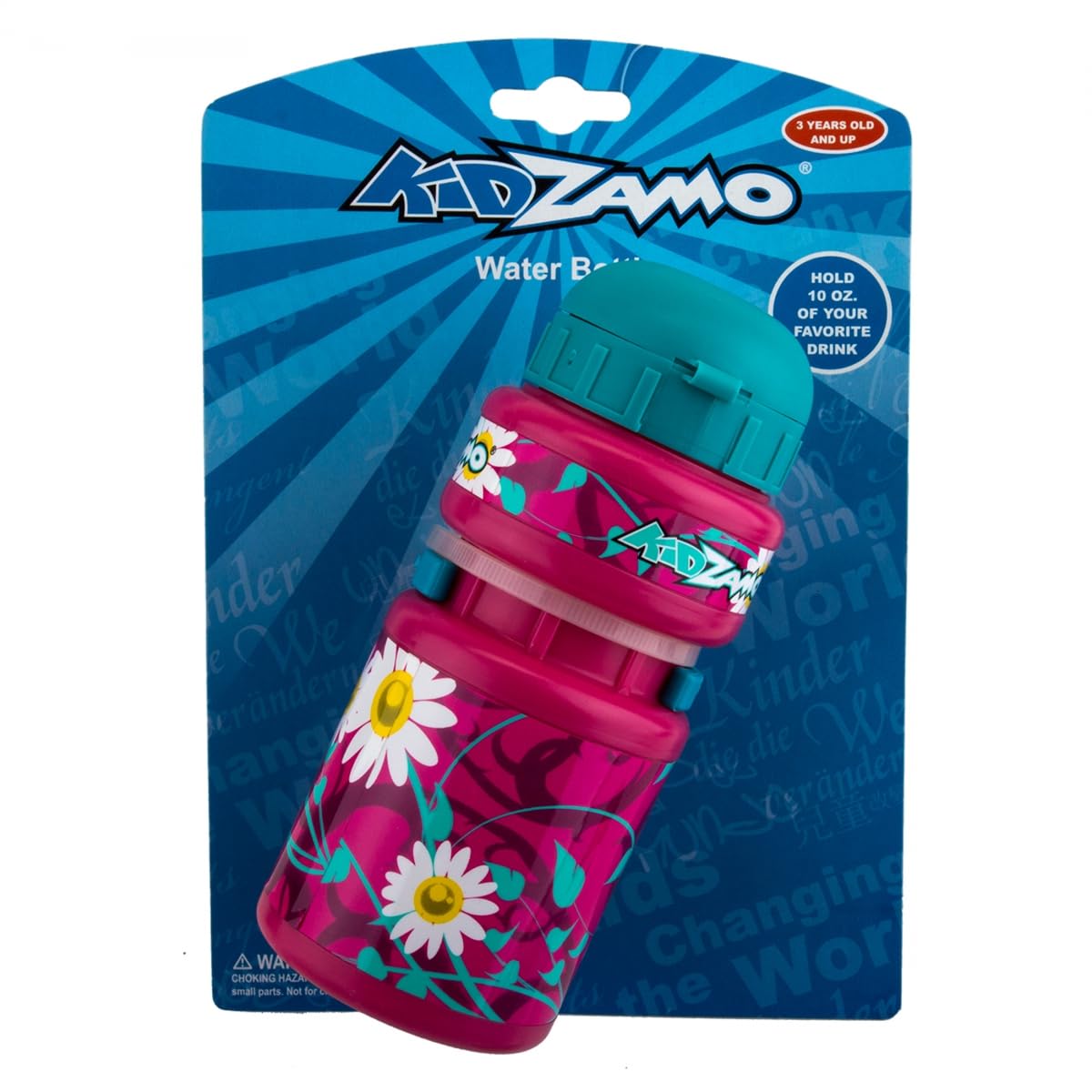 Insulated Water Bottle with Cage - 24oz, Leak-Proof, BPA-Free, Daisy Pink for Cycling, Hiking & Outdoor Adventures