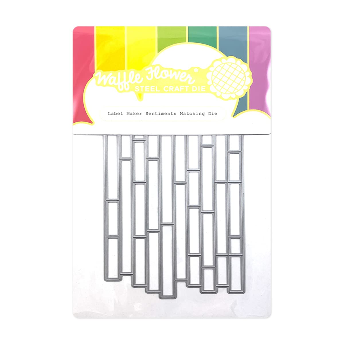 Waffle Flower Label Maker Sentiments Matching Die - DIY Scrapbooking & Cardmaking Stamps for Handmade Greeting Cards & Craft Projects