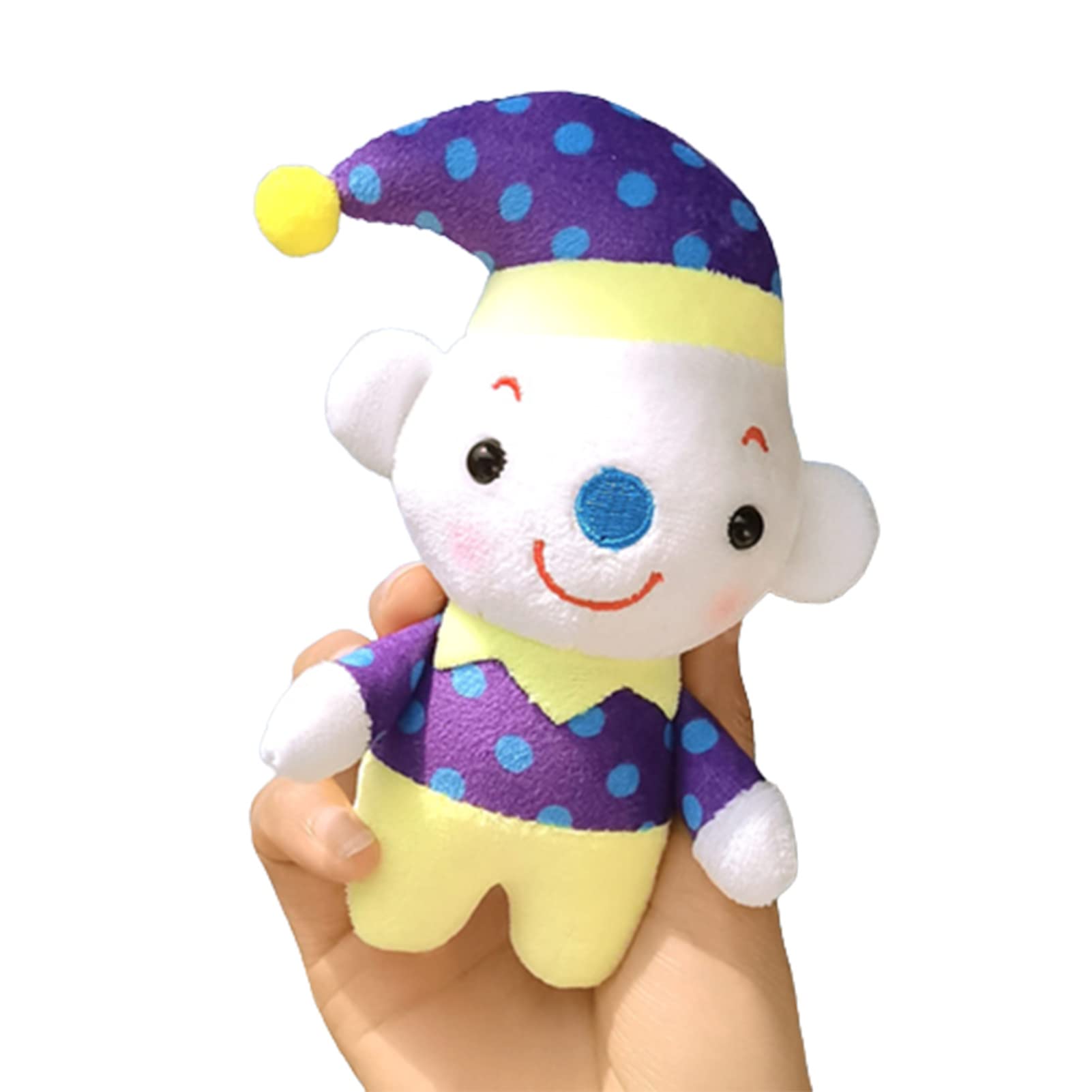 Guamian Circus Clown Plush Toy - Soft Stuffed Animal Keychain & Costume Accessory for Kids | Perfect Easter Gift, Birthday Present for Children | Great for Party Favors, Backpack Charms & Playtime