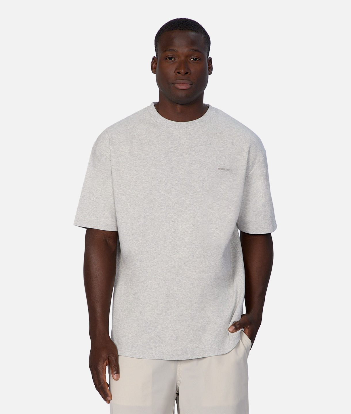The Newport Tee - Soft Oat Melange Cotton T-Shirt for Men | Casual Everyday Wear & Layering Essential