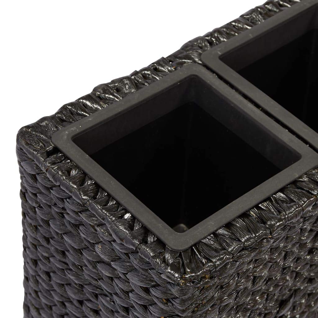 Elevated Garden Raised Bed with 4 Pots - Black Planter Box for Vegetables, Fruits, Flowers & Herbs | Outdoor Gardening, Patio Decor, Balcony Planting, Water Hyacinth Cultivation