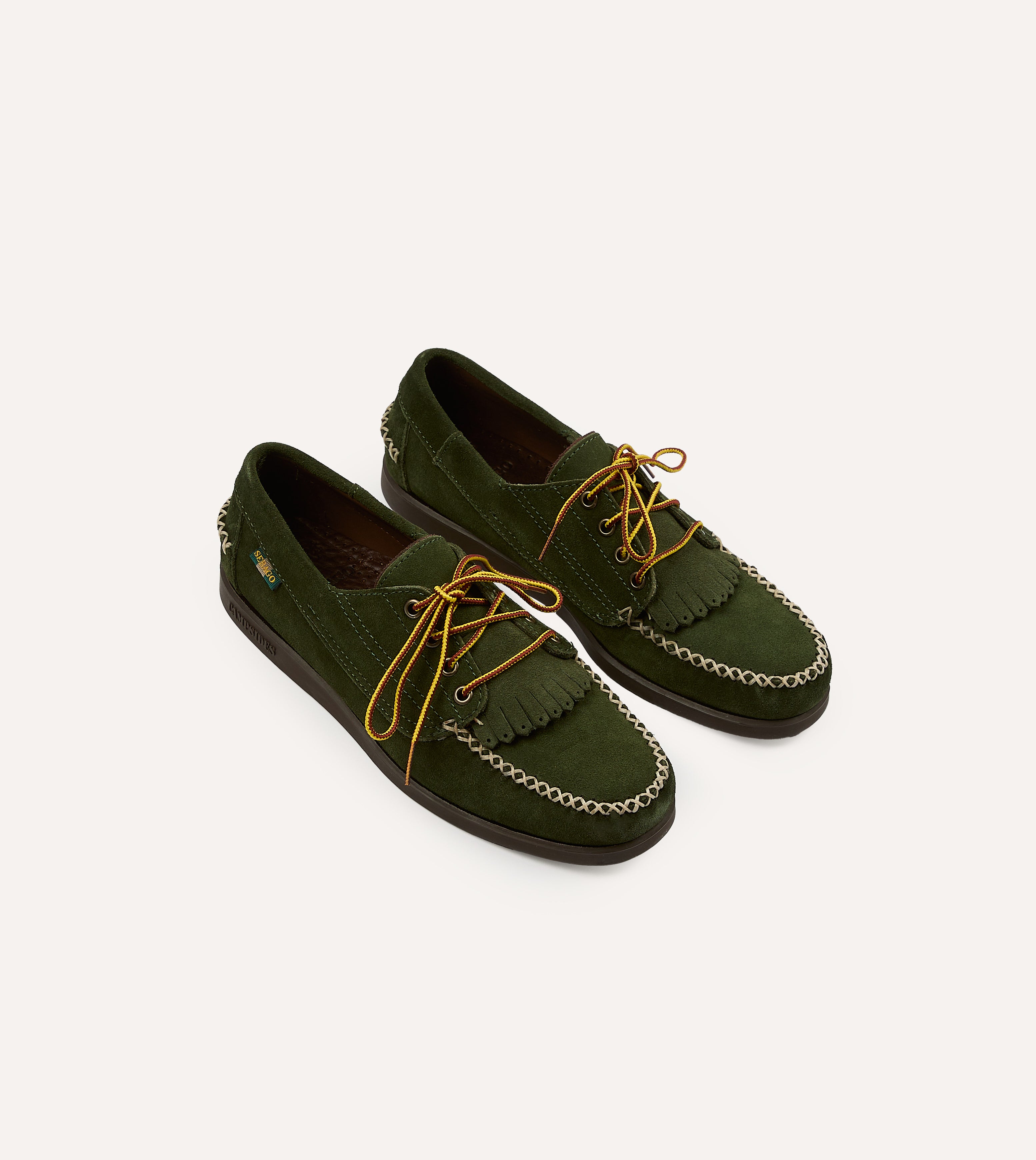 Sebago Campsides Askook Kilt Green Suede Shoes for Men - Waterproof Hiking Boots for Outdoor Adventures & Camping