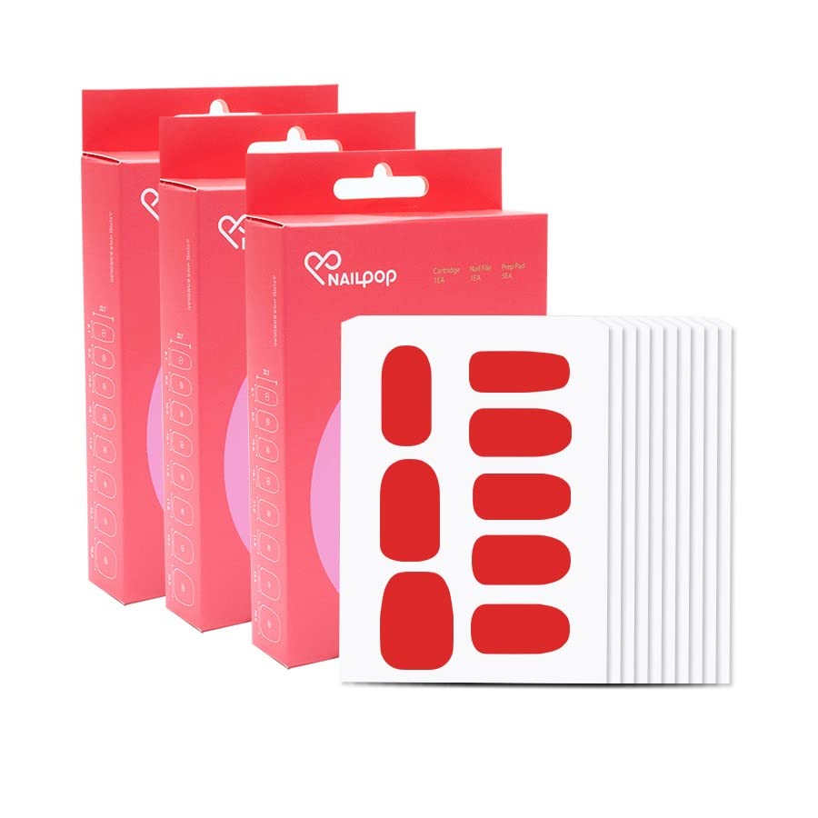 Nail POP Cartridge Refill Kit - 30 Sheets (240 Nail Tips) & 3 Cartridges for Nail Stickers | Mini Portable Digital Instant Printer | Perfect for DIY Nail Art, Salon Professionals & Home Use