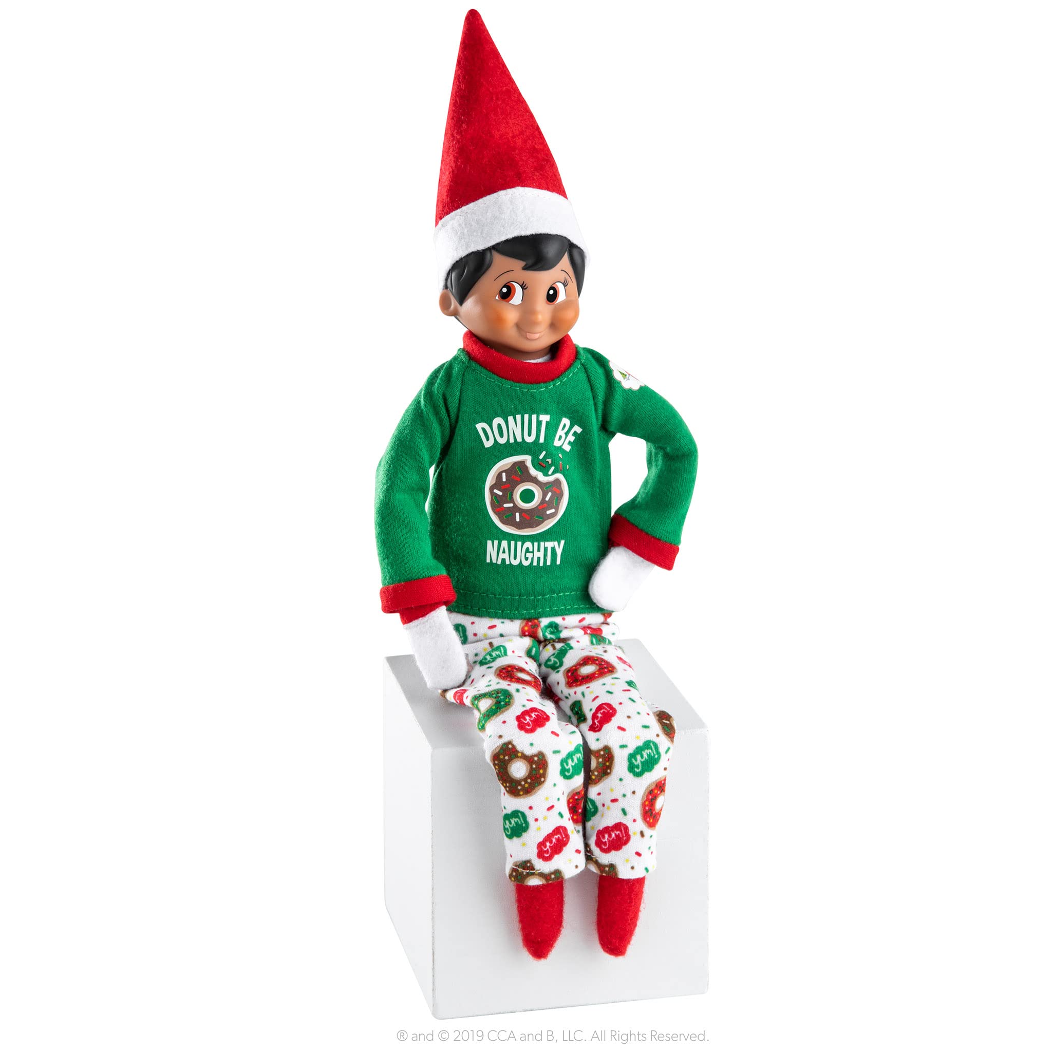 Elf on the Shelf Baker Costume Set - 8-Piece PJ & Baking Kit with Spatula, Apron, Mixing Bowl & Cookie Trays | Perfect for Christmas Elf Pranks, Holiday Dress-Up & Festive Baking Fun