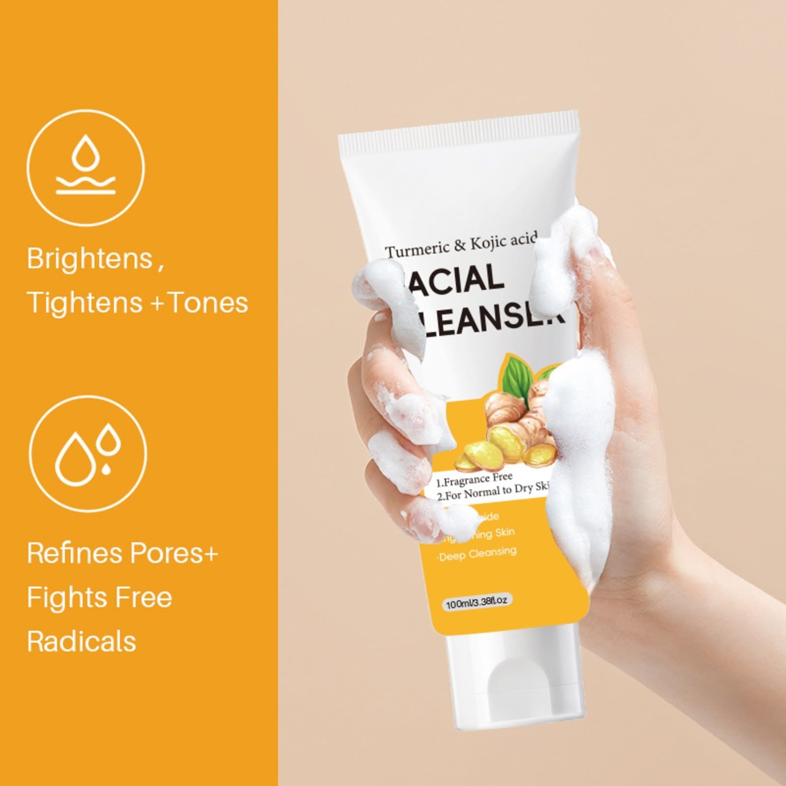 Korean Classic Purifying Face Cleanser - Deep Cleansing Foam for Dry Skin | Soft, Smooth & Hydrated Skin Care | Perfect for Morning & Night Routine