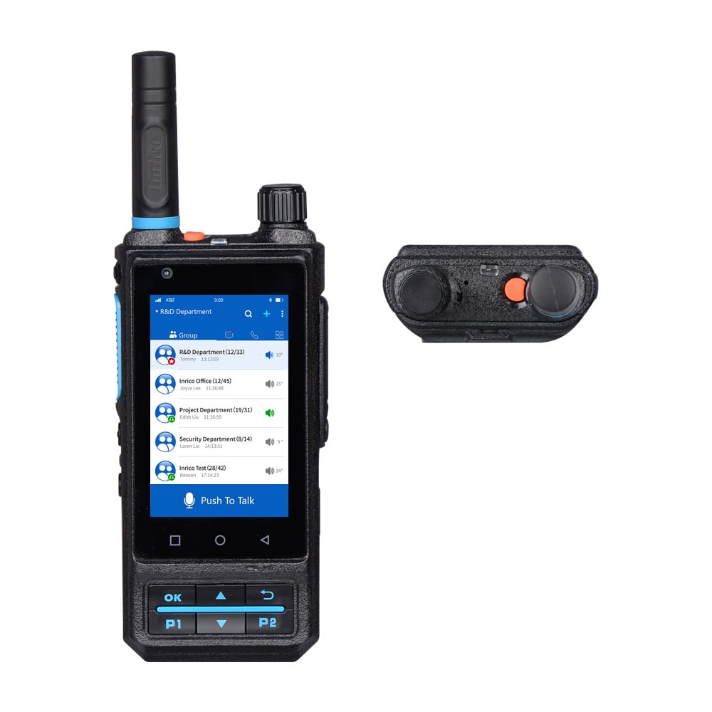 Inrico S200 4G LTE Android Two-Way Radio with GPS, Zello & PTT Support - Unlocked Touchscreen Walkie Talkie for Business, Construction & Outdoor Adventures