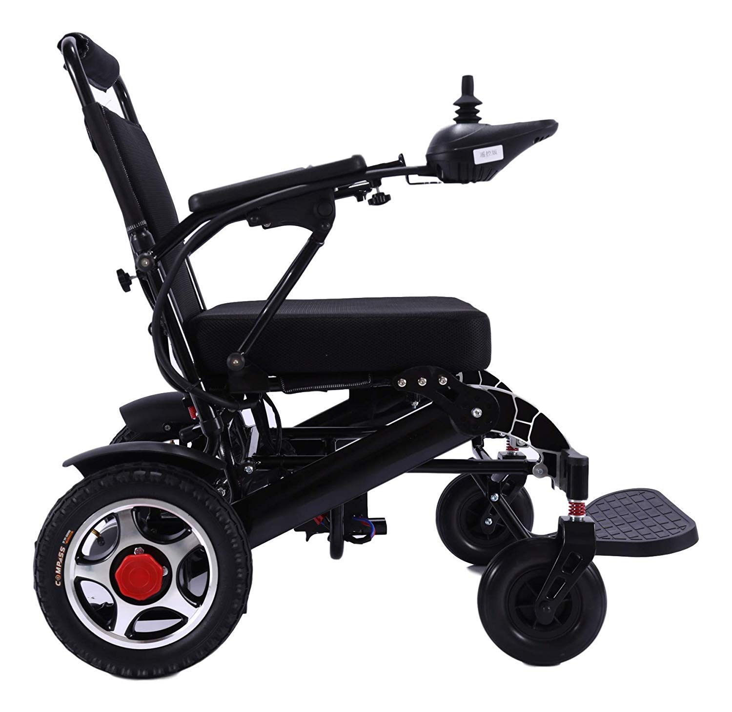 Lightweight Folding Power Wheelchair - Heavy Duty Portable Electric Mobility Scooter with Aerospace Aluminum Frame | Ideal for Travel, Shopping & Indoor/Outdoor Use