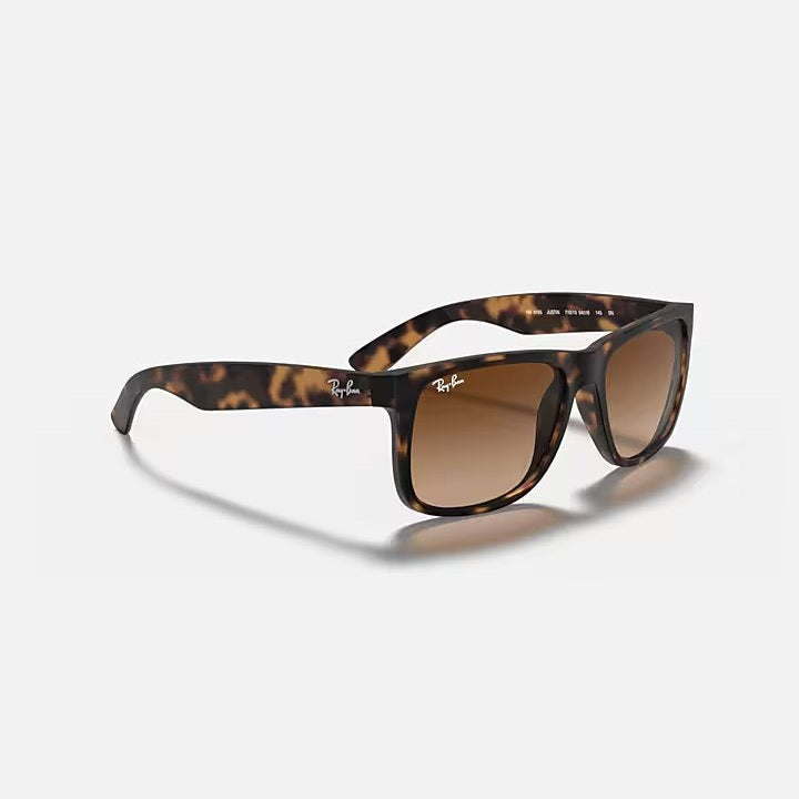 Ray Ban Justin Sunglasses - Rubber Light Havana Frame, UV Protection, Polarized Lenses for Men & Women | Perfect for Driving, Beach, and Outdoor Activities