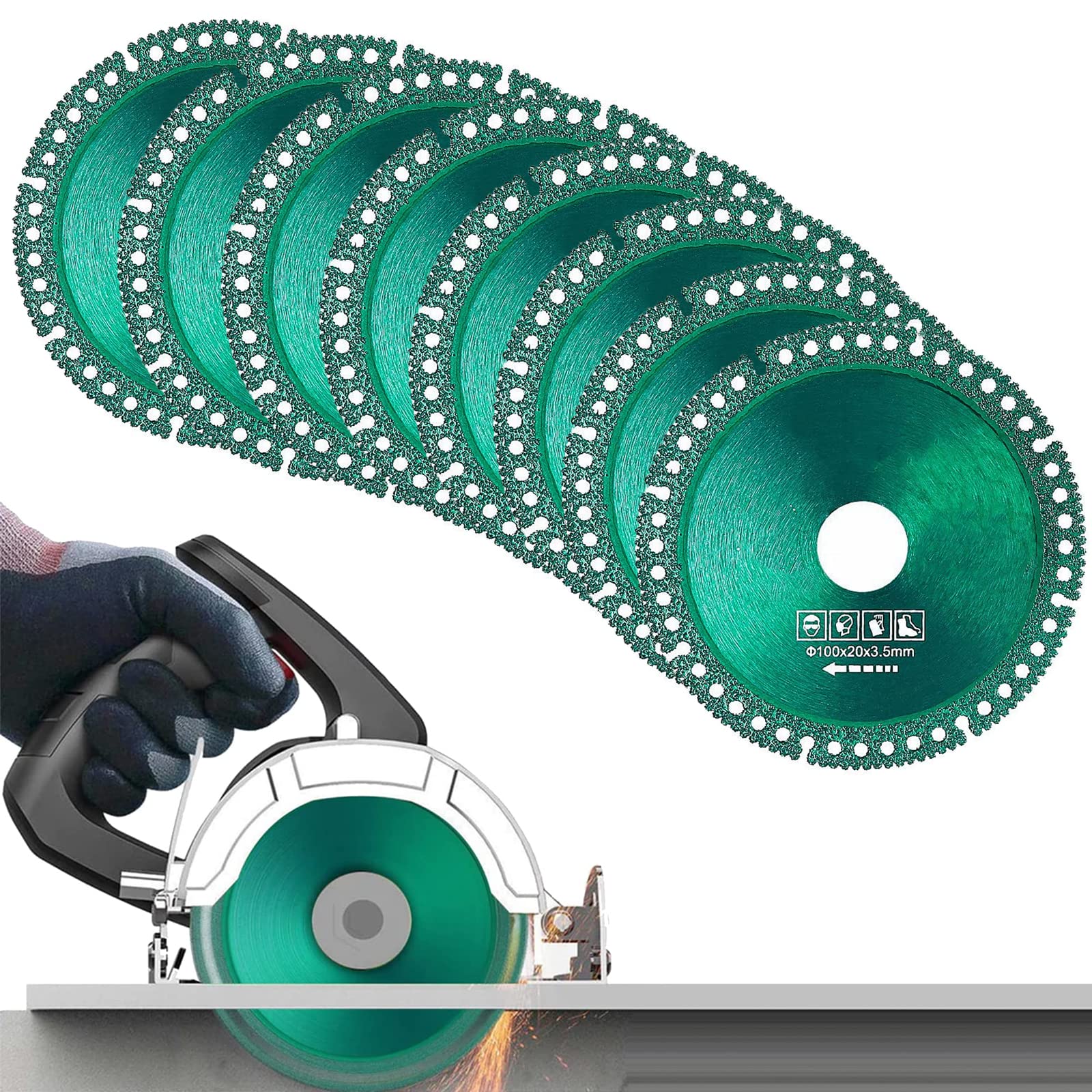 FETNHU 8PCS Indestructible Cutting Disc 2.0 for Angle Grinder - Ultra Durable Metal Cut Off Wheels for Fast Cutting | Perfect for Metalworking, Construction & DIY Projects