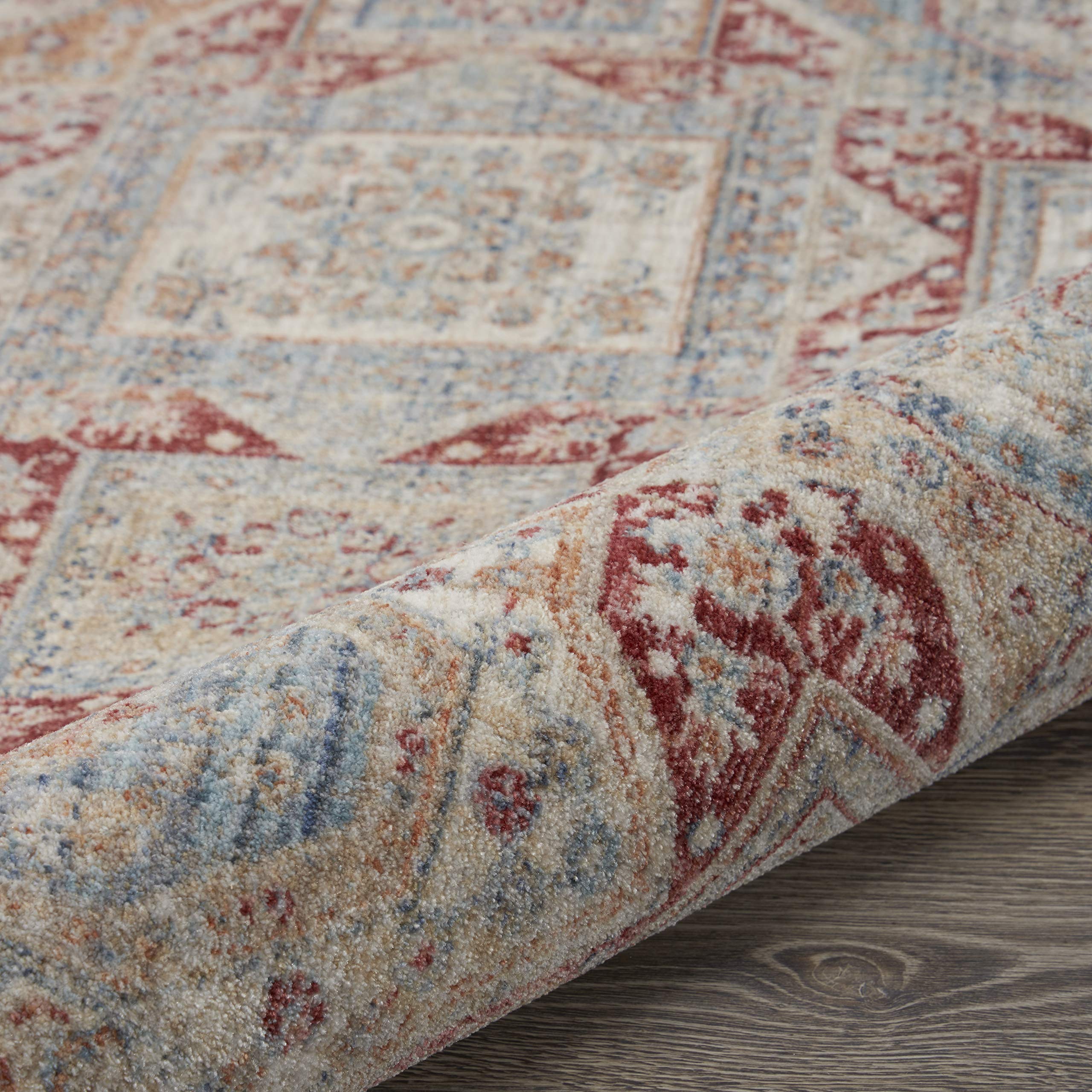 Nourison Enchanting Home Farmhouse & Country Blue/Brick 2'7