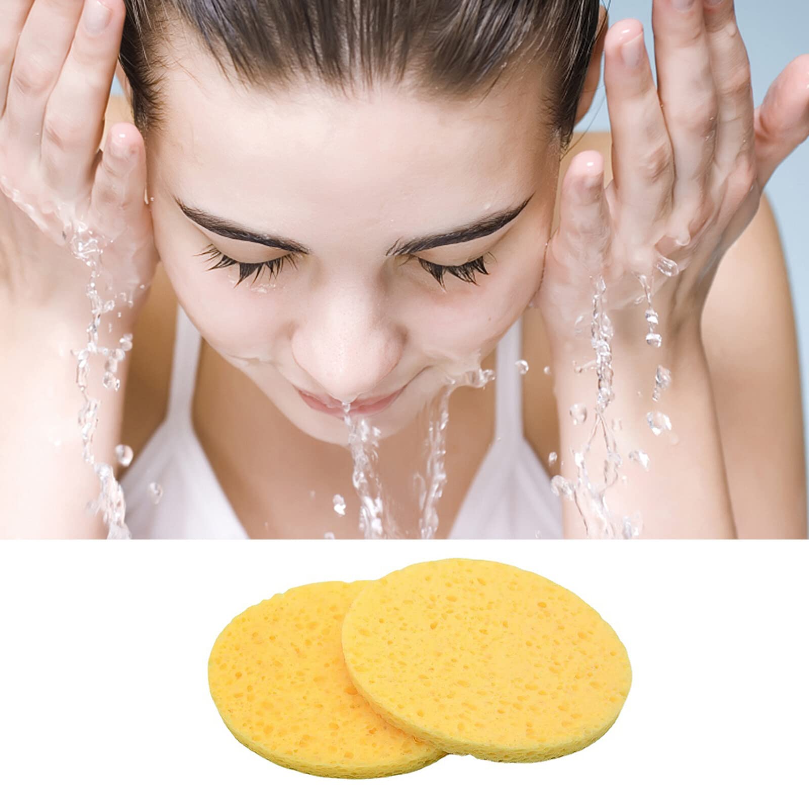 Camidy 24Pcs Compressed Facial Sponges | Natural Cellulose Cosmetic Sponges for Gentle Cleansing, Exfoliating & Makeup Removal | Spa, Travel & Daily Skincare Essential
