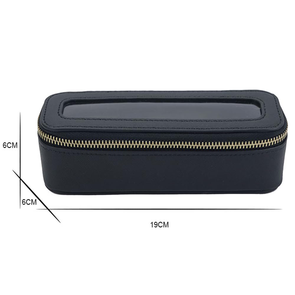 Waterproof Clear Travel Makeup Pouch with Zipper - Portable Cosmetic Brush Bag & Toiletry Organizer for Women (Brown 5168) | Perfect for Air Travel, Gym, Beach & Daily Essentials Storage