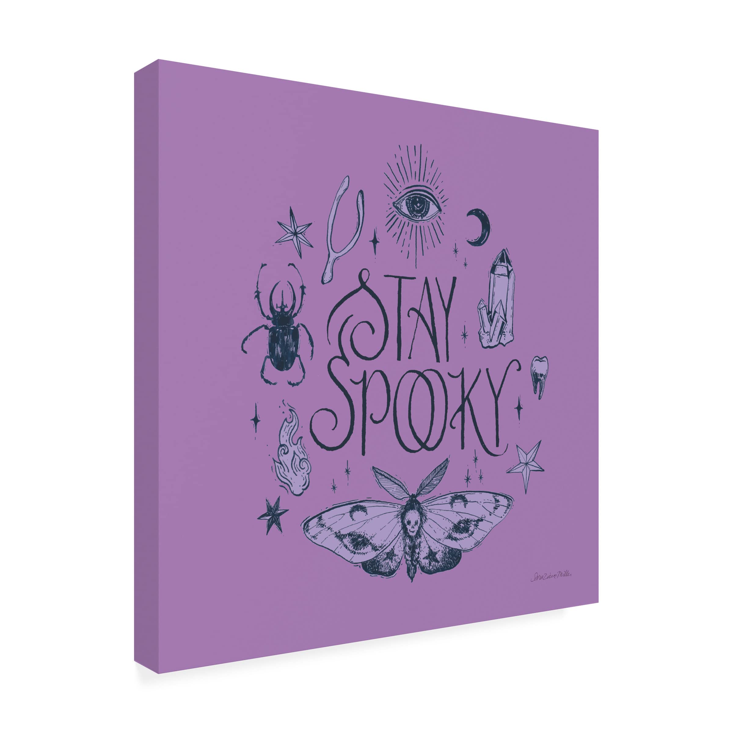 Trademark Fine Art 'Something Wicked III' Canvas Wall Art by Sara Zieve Miller - 18x18 Inches, Gothic Home Decor for Living Room, Bedroom & Office