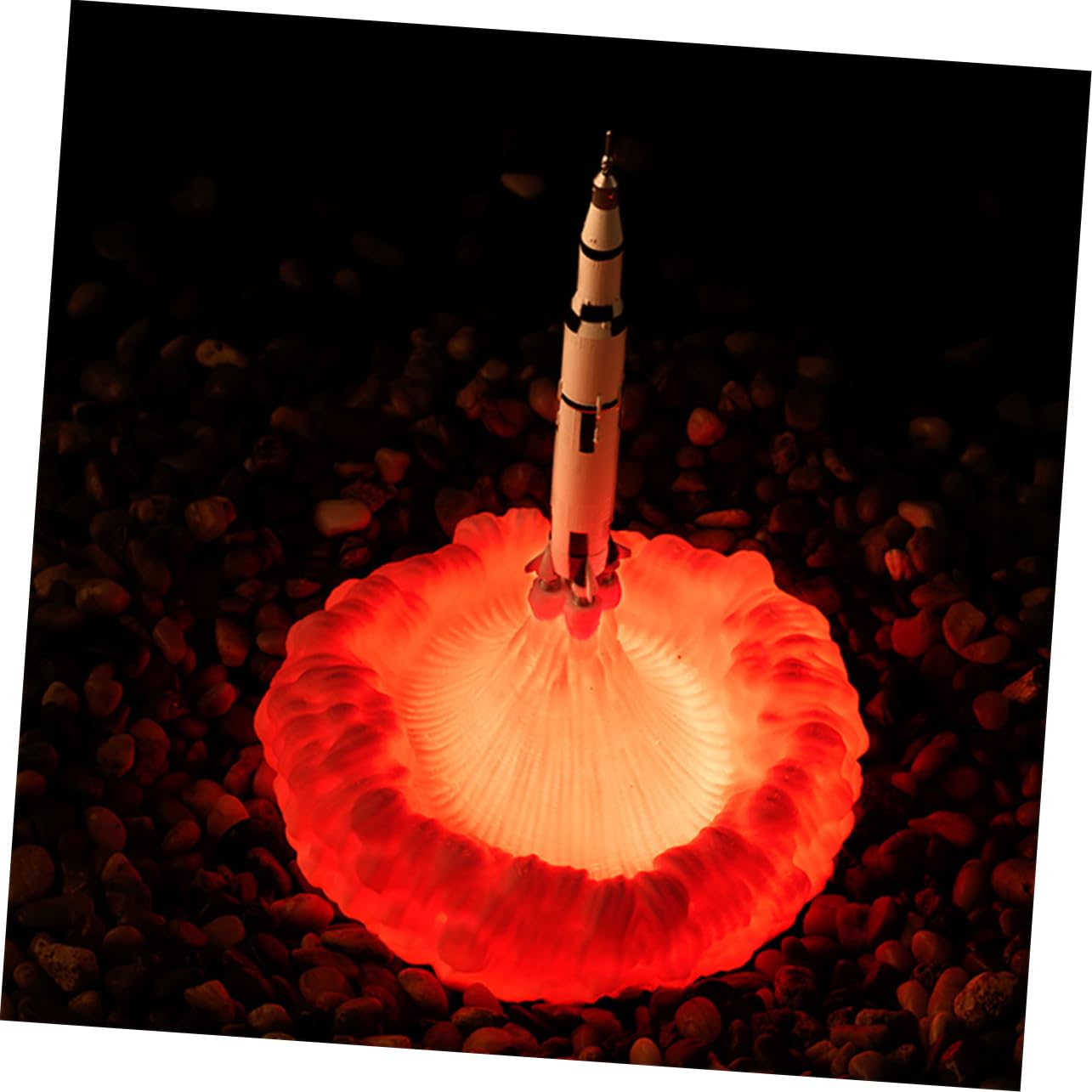 Angoily 3D Printed Rocket LED Night Light for Girls - Soft Glow Bedroom Decor, Kids Room Nightlight, Nursery Lamp for Safe & Comfortable Sleep