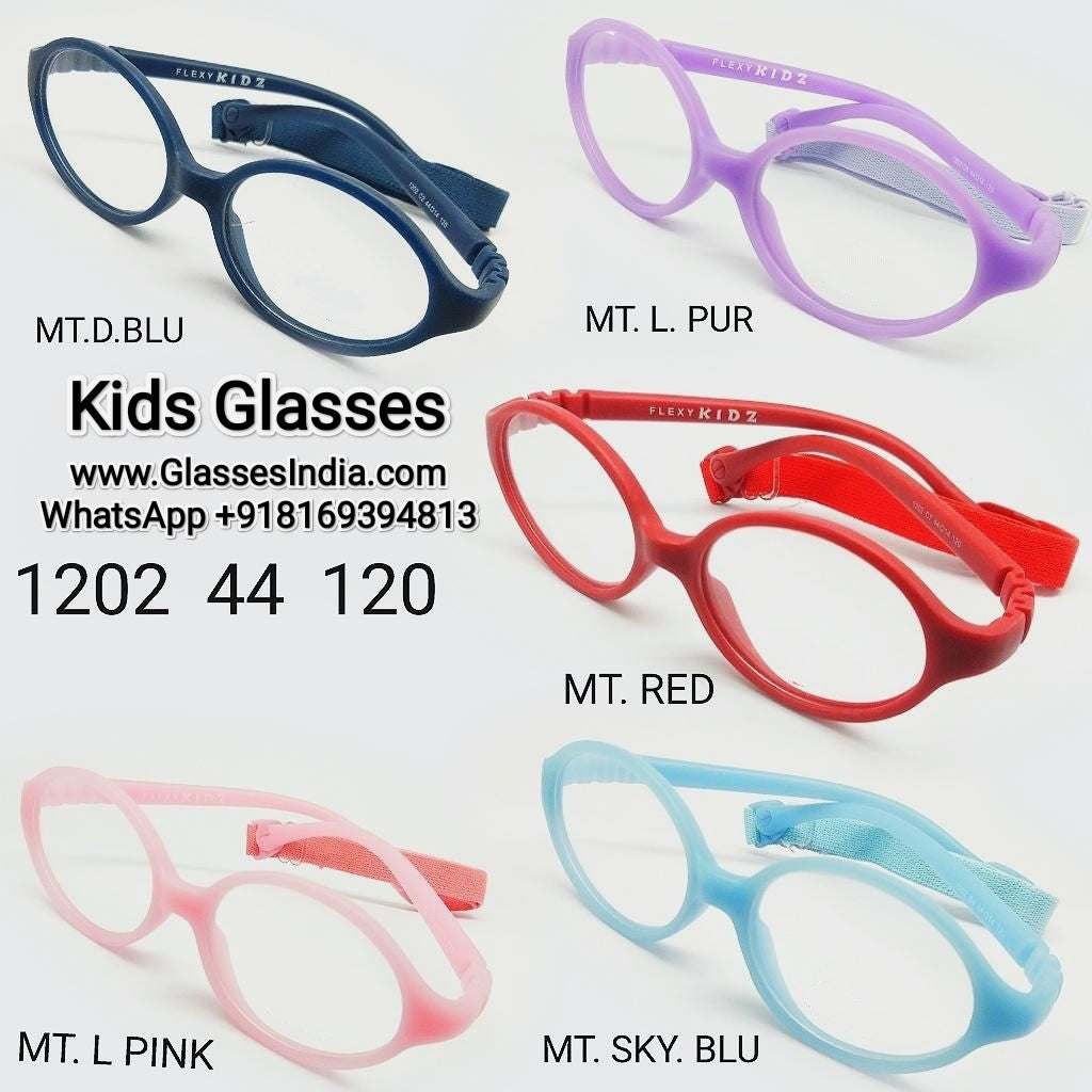 Trendy Kids Flexible Unbreakable Glasses with Blue Light Filter Lenses 1202 - Shatterproof Eyewear for Children's Screen Time & Reading Protection