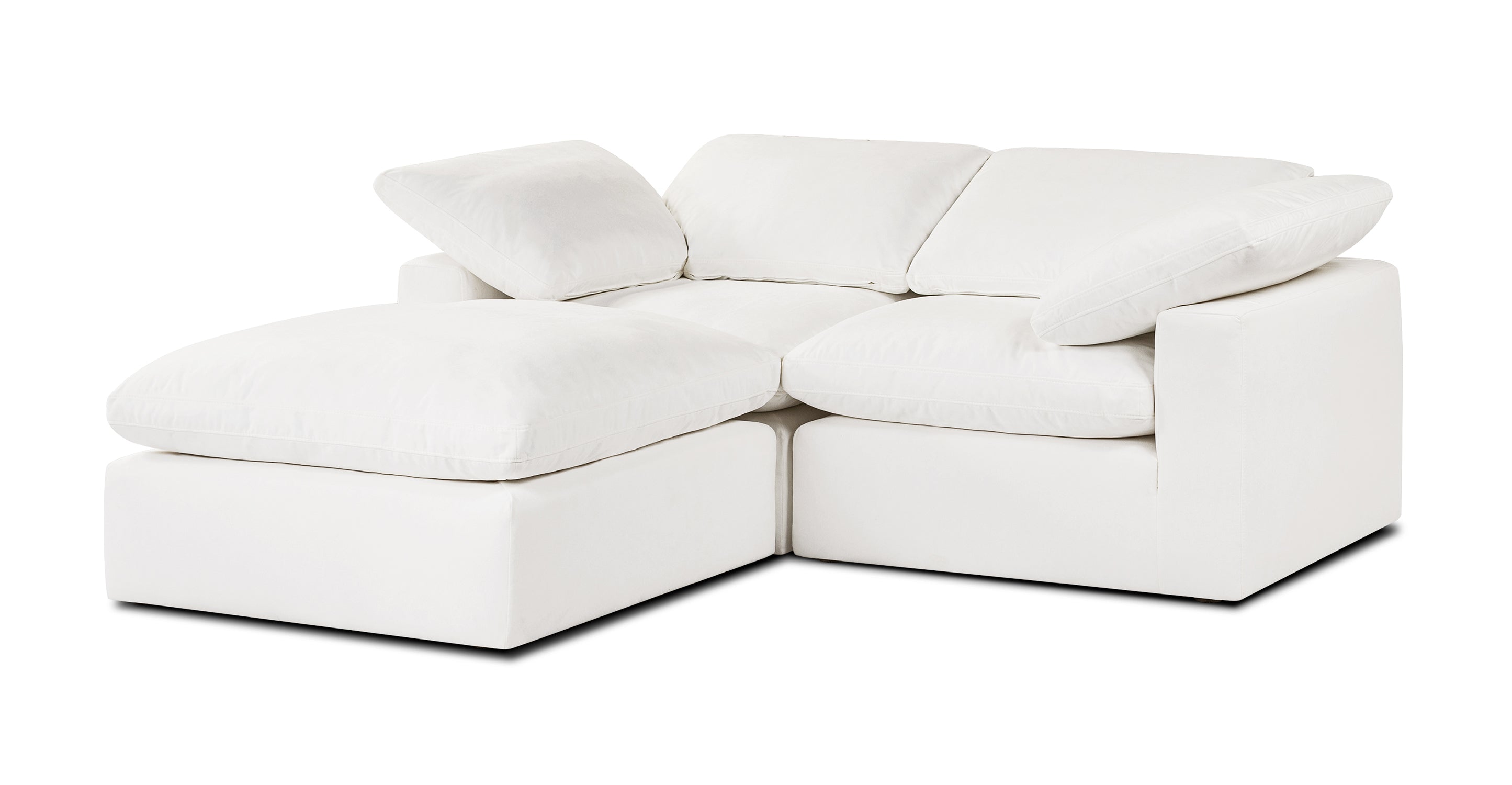 3-Seat Aspen Modular Sectional Sofa - Modern L-Shaped Couch for Living Room, Apartment & Small Spaces - Soft Fabric Upholstery with Reversible Chaise