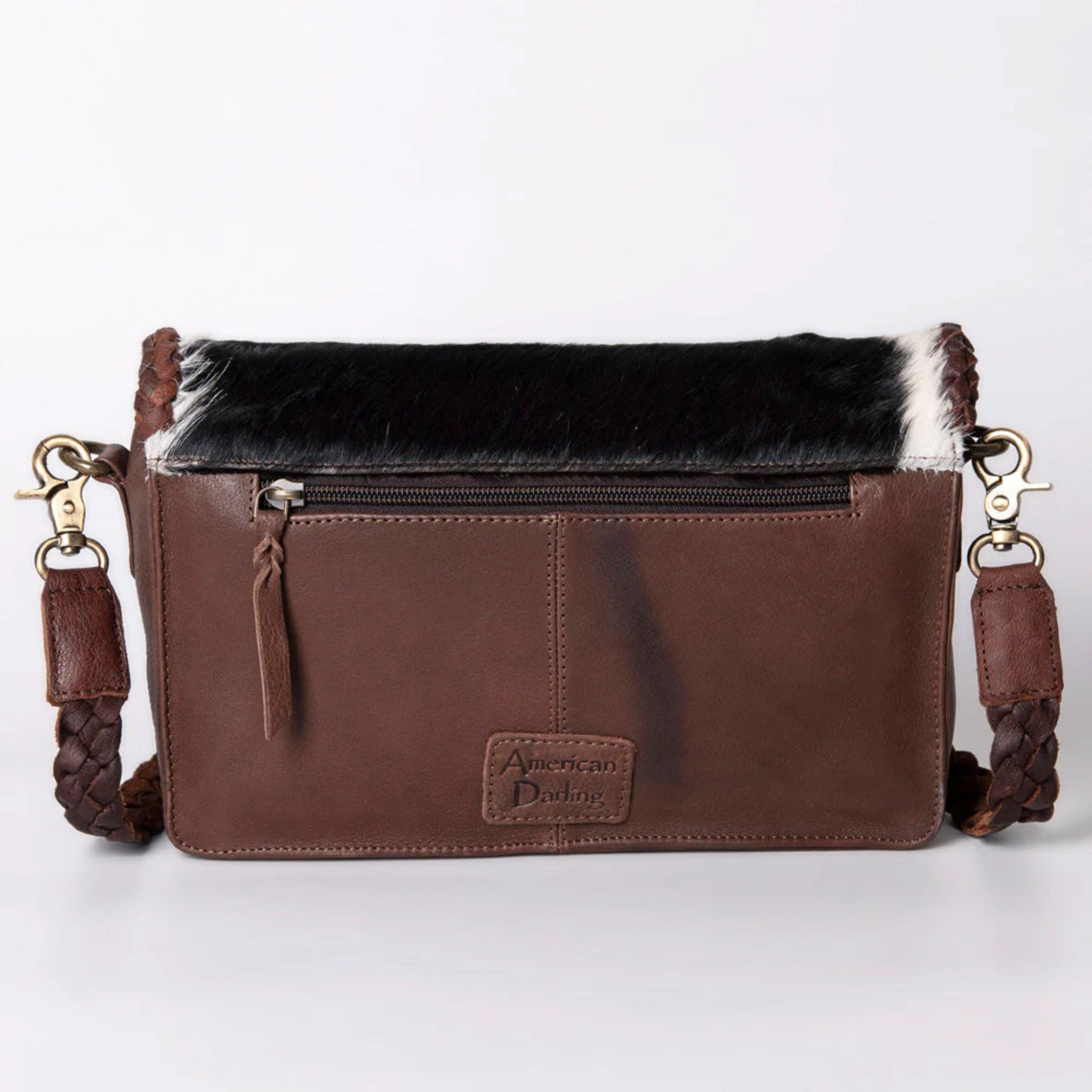 American Darling Hide On Braided Edge Handbag - Stylish Leather Crossbody Purse for Women | Perfect for Work, Travel & Evening Out