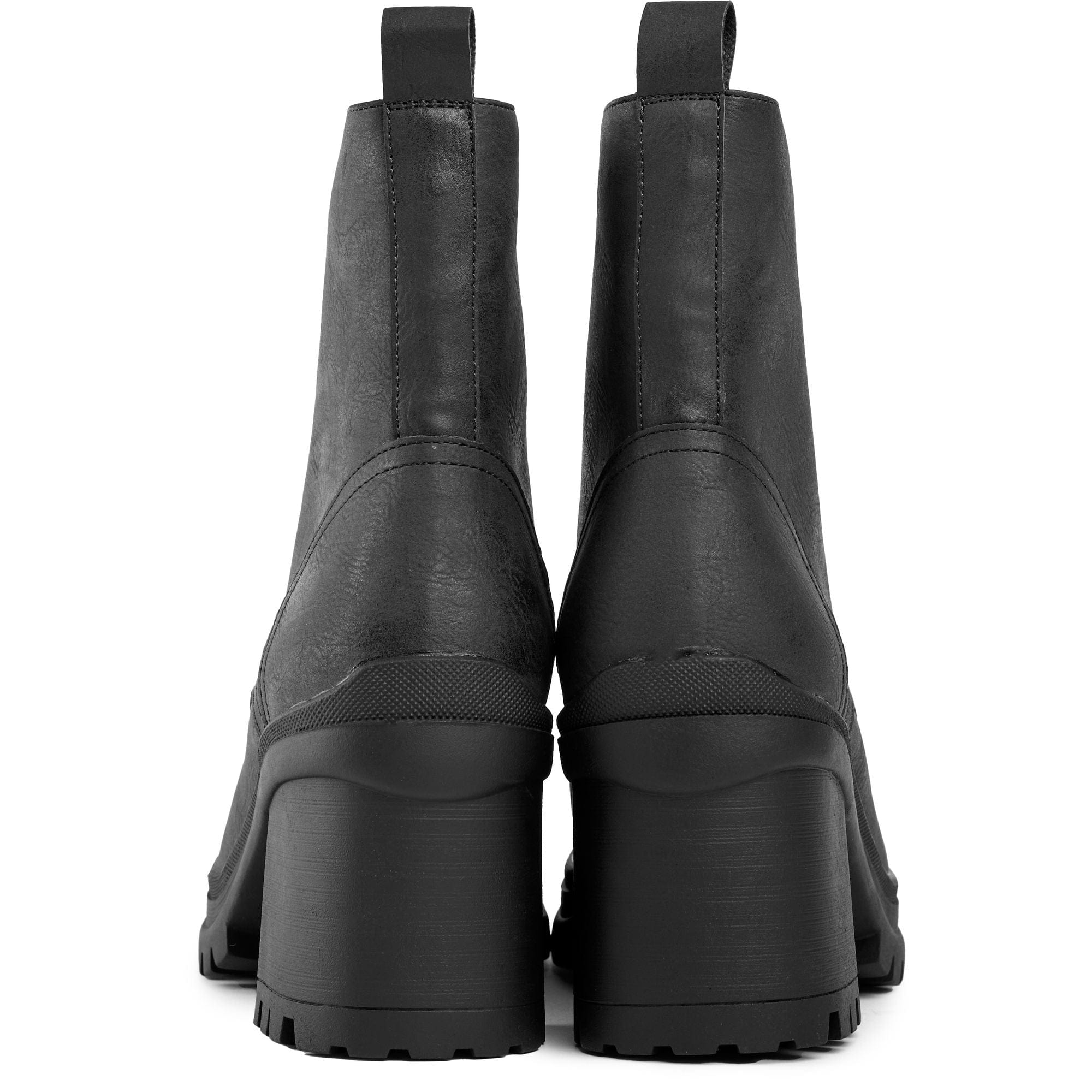 Guava Women's Vegan Leather Lace Up Ankle Boots - Black | Stylish & Comfortable Vegan Shoes for Women | Perfect for Casual Outfits, Office Wear & Fall Fashion