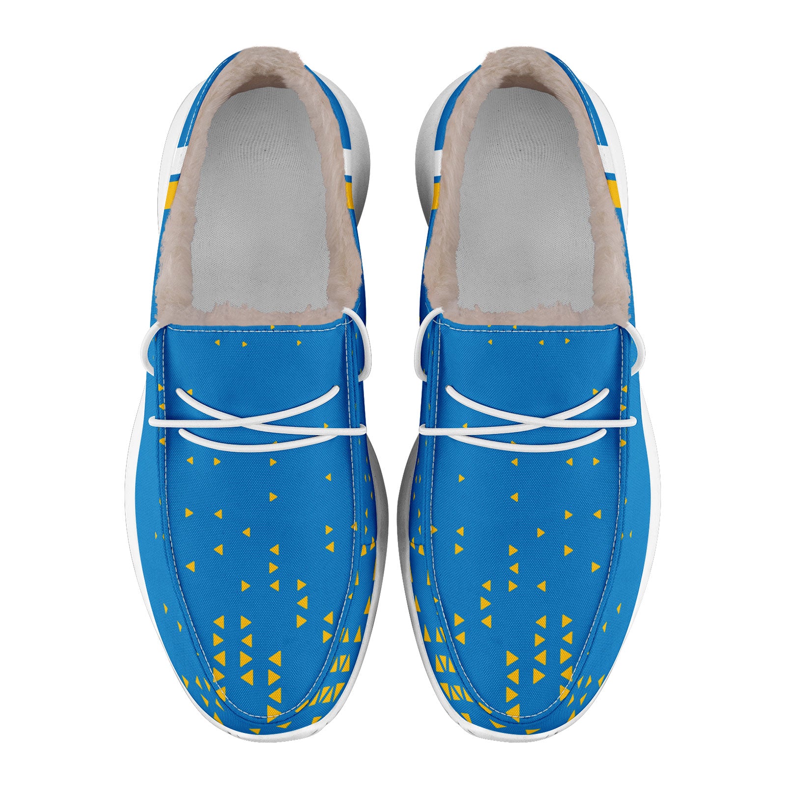 Custom Blue & Yellow Los Angeles Sneakers - Personalized Casual Shoes for Men & Women - Perfect for Walking, Running & Street Fashion