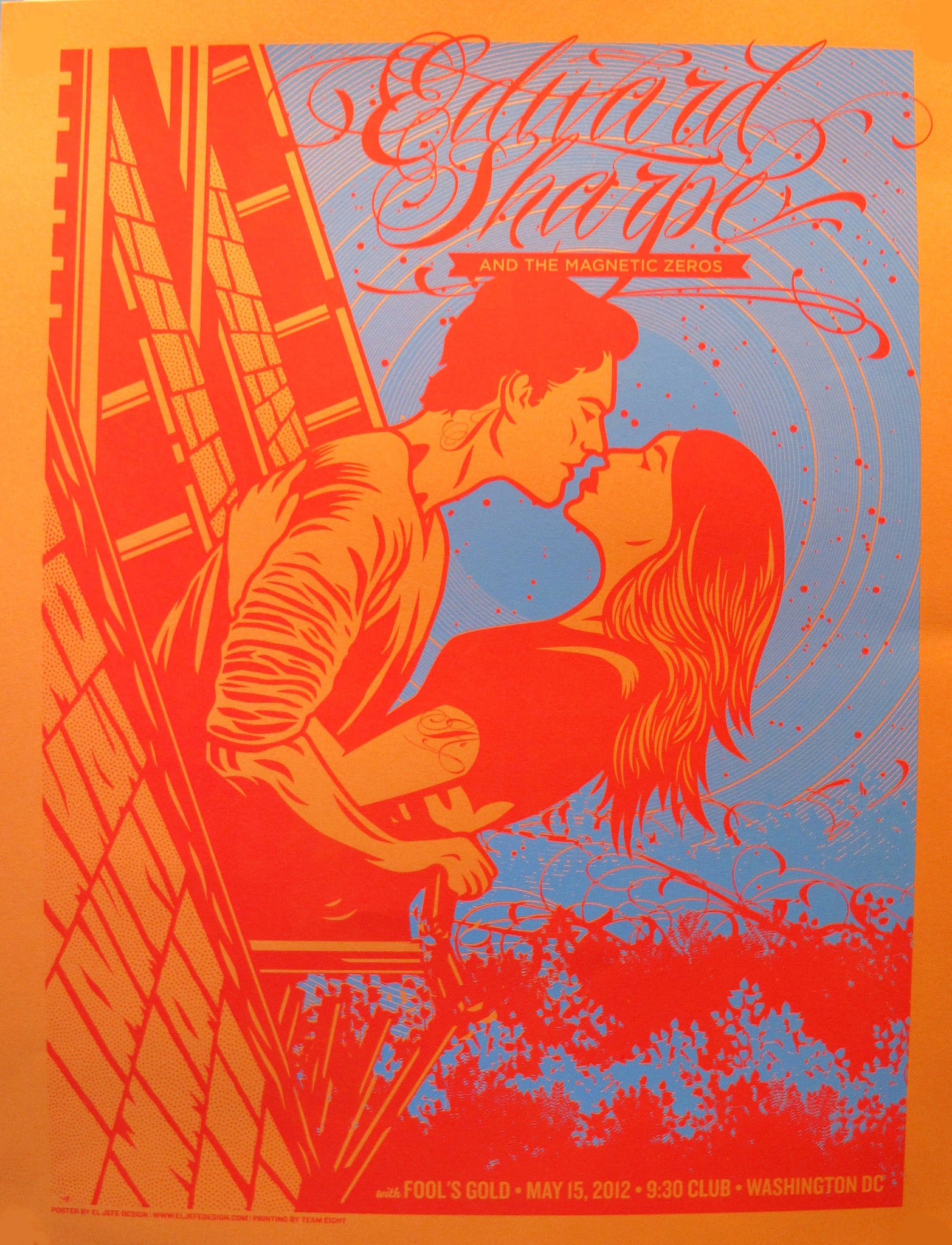 2012 Edward Sharpe and the Magnetic Zeros El Jefe Concert Poster - Vintage Music Memorabilia for Fans & Home Decor