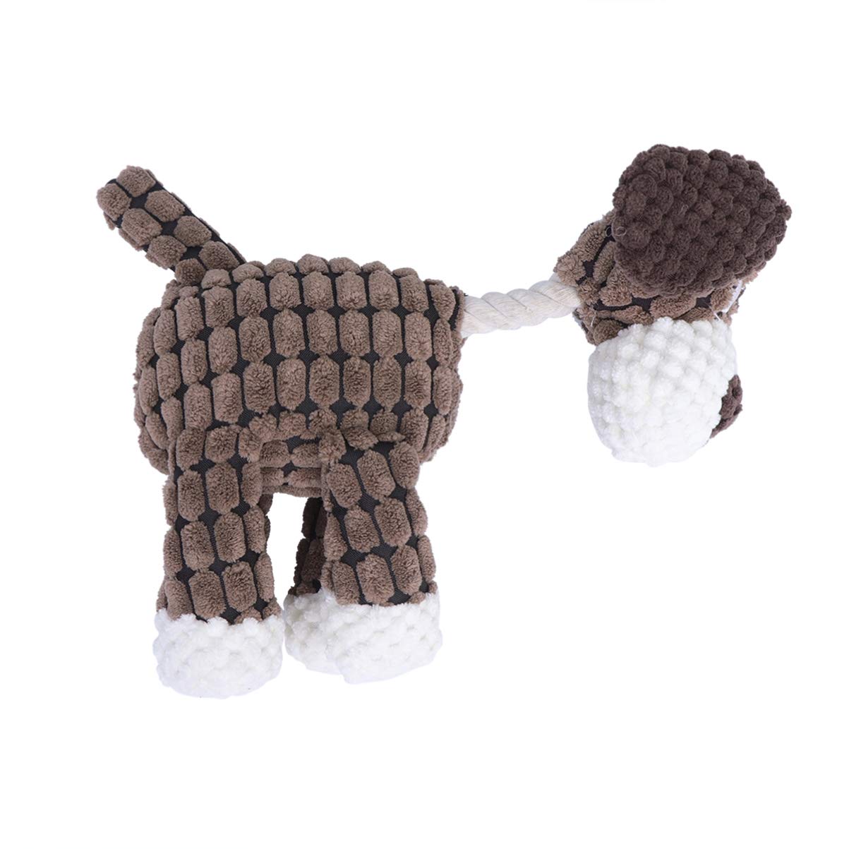 POPETPOP Interactive Squeaky Dog Toys for Small Dogs - Plush Pig Stuffed Animal with Rope, Brain Training & Educational Chew Toy - Perfect for Christmas Gifts, Indoor Play & Puppy Teething Relief