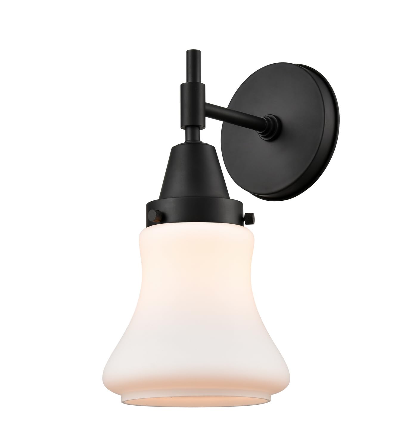 Innovations 447-1W-BK-G191-LED Black Transitional LED Wall Sconce Light Fixture - Modern Indoor/Outdoor Lighting for Hallway, Bedroom, Porch & Patio
